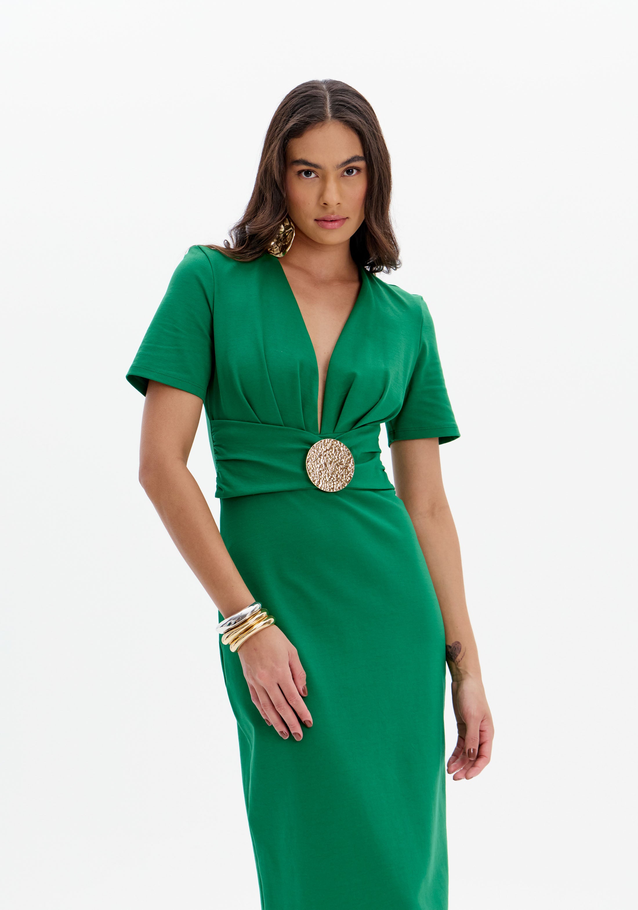 LP SUPER MIDI GOLD DETAIL DRESS