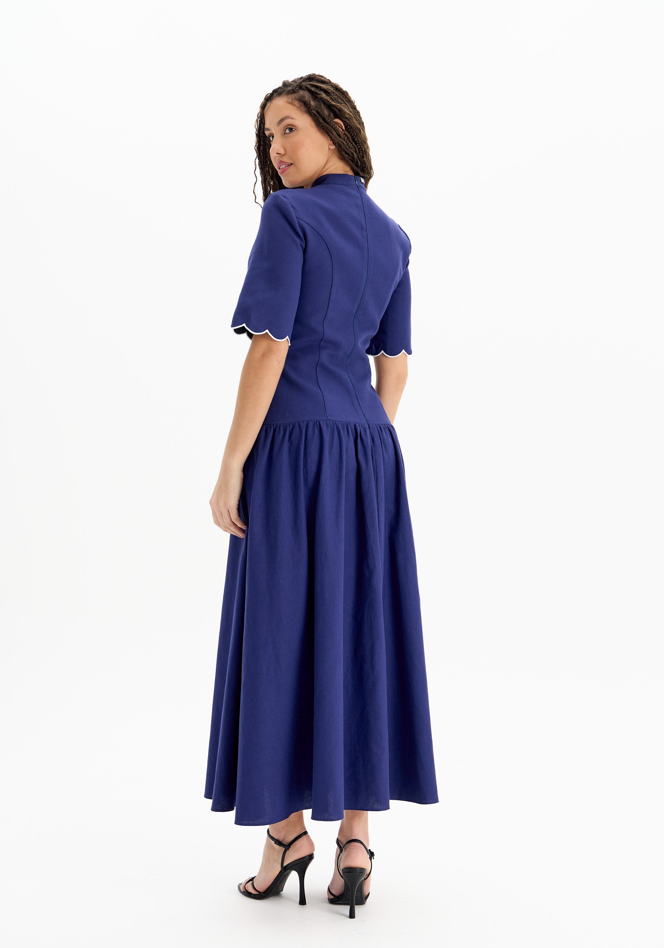 AMAR MIDI SLEEVES EMBROIDERY