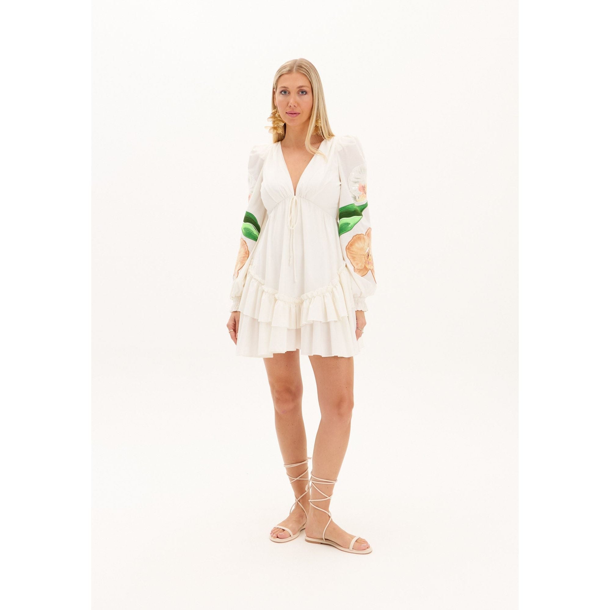 AMAR AMAPOLA PUFFY SLEEVES DRESS