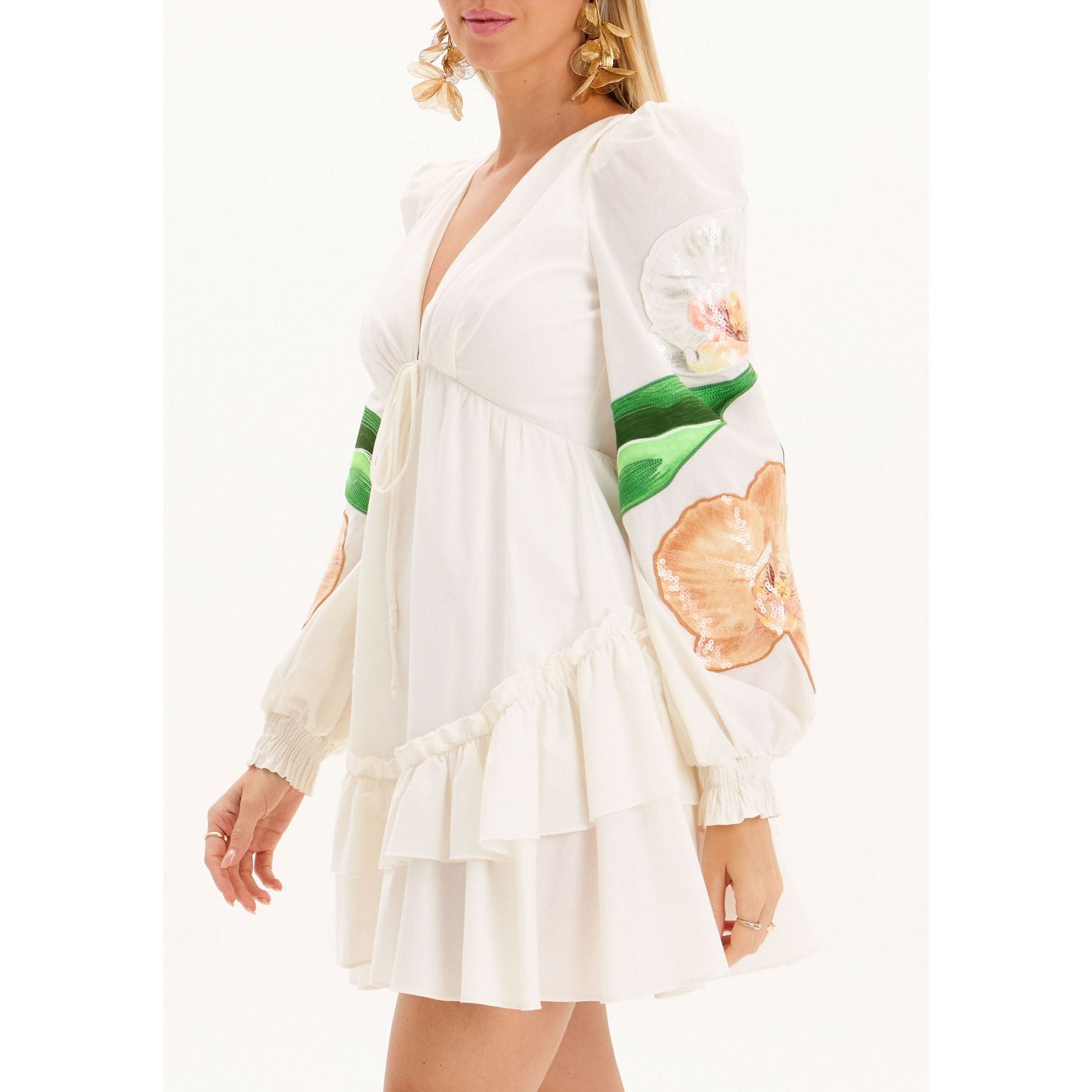 AMAR AMAPOLA PUFFY SLEEVES DRESS