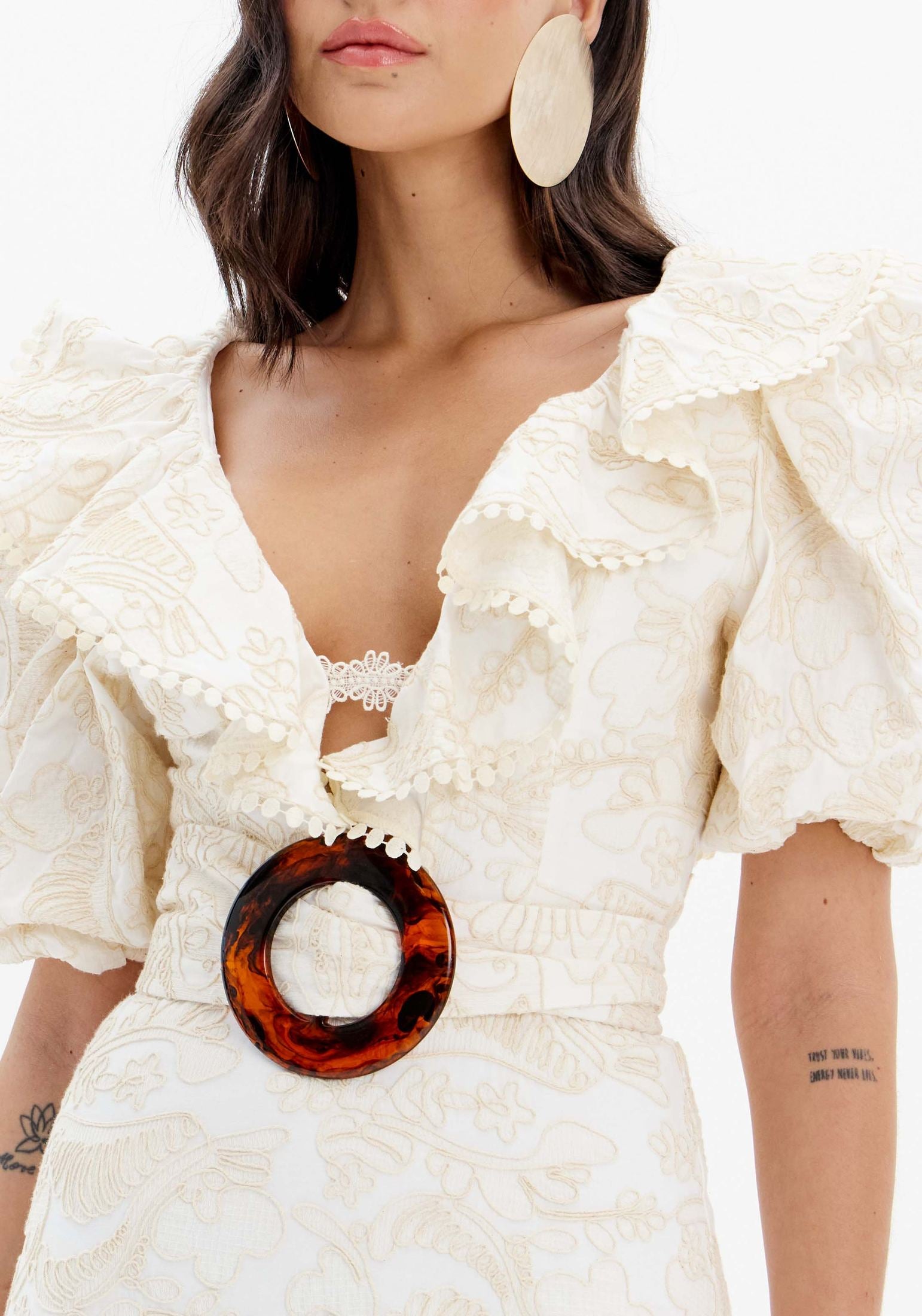 AMAR PUFFY SLEEVES DRESS