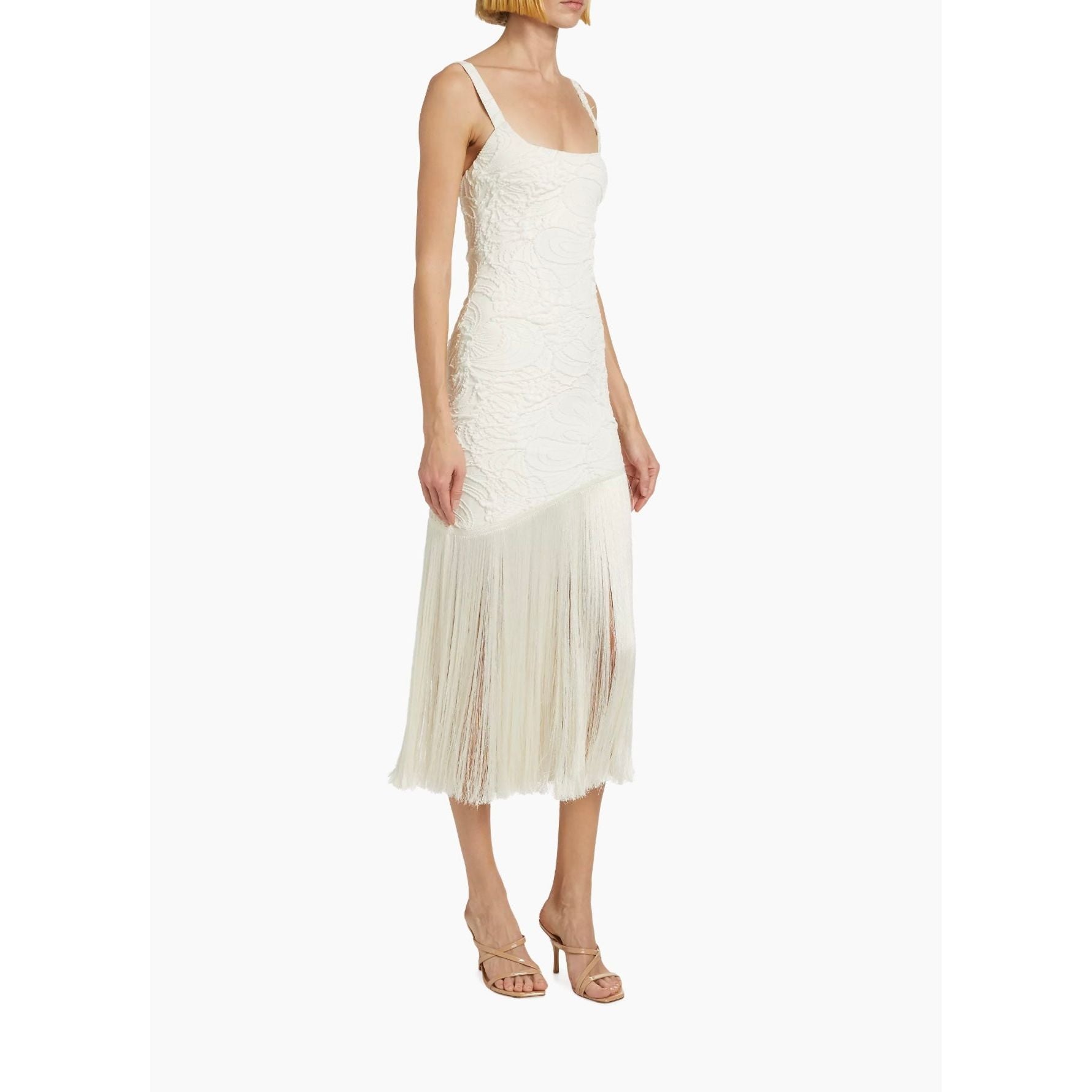 PB JACQUARD WHITE DRESS