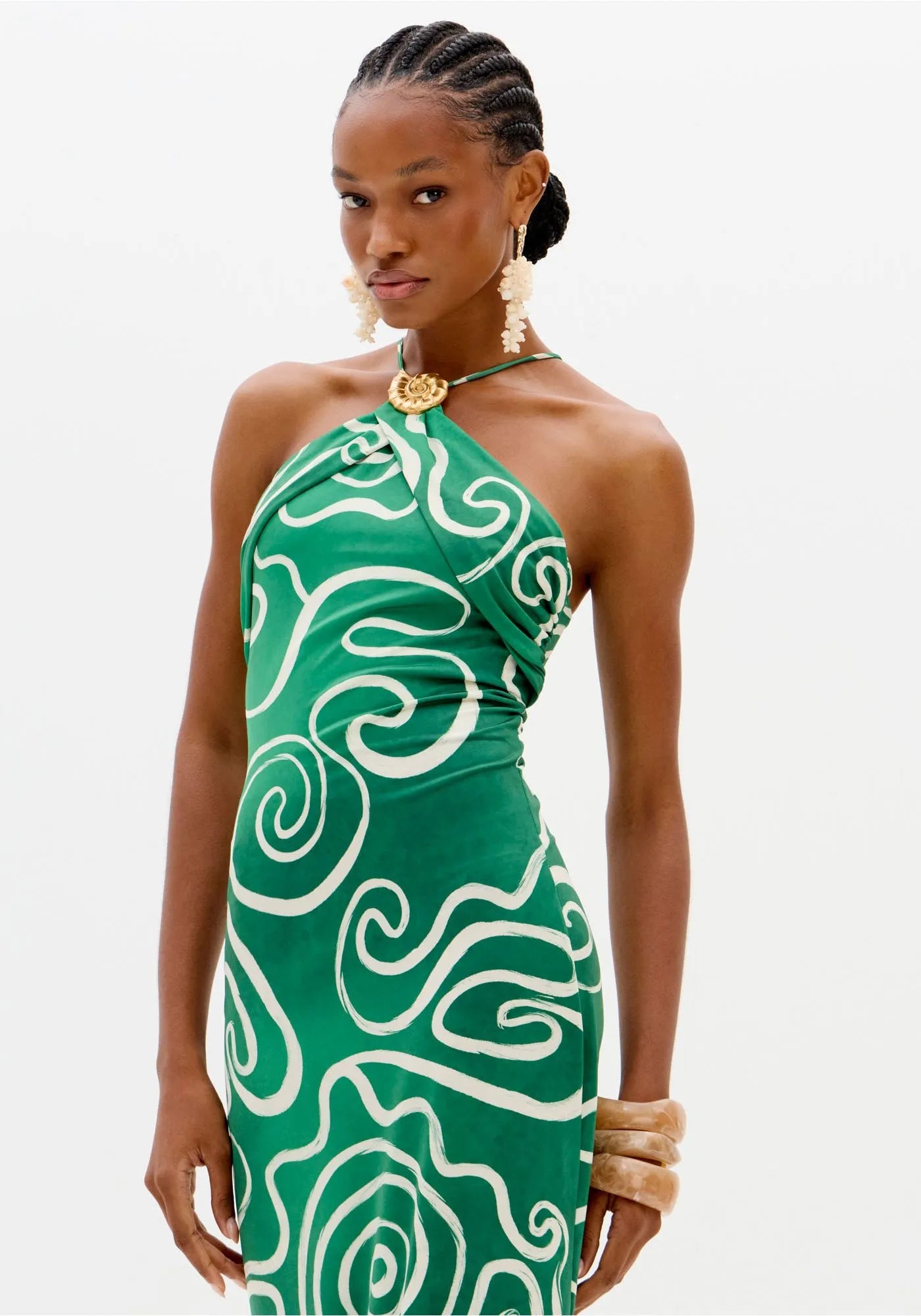 LP MIDI PRINTED DRESS