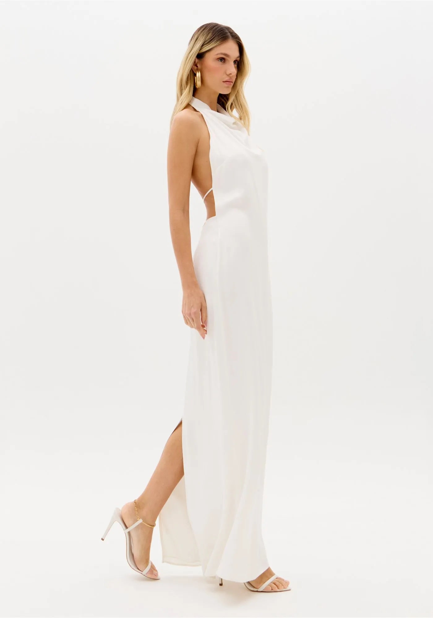 LP SUPER MIDI DRESS HALTERNECK