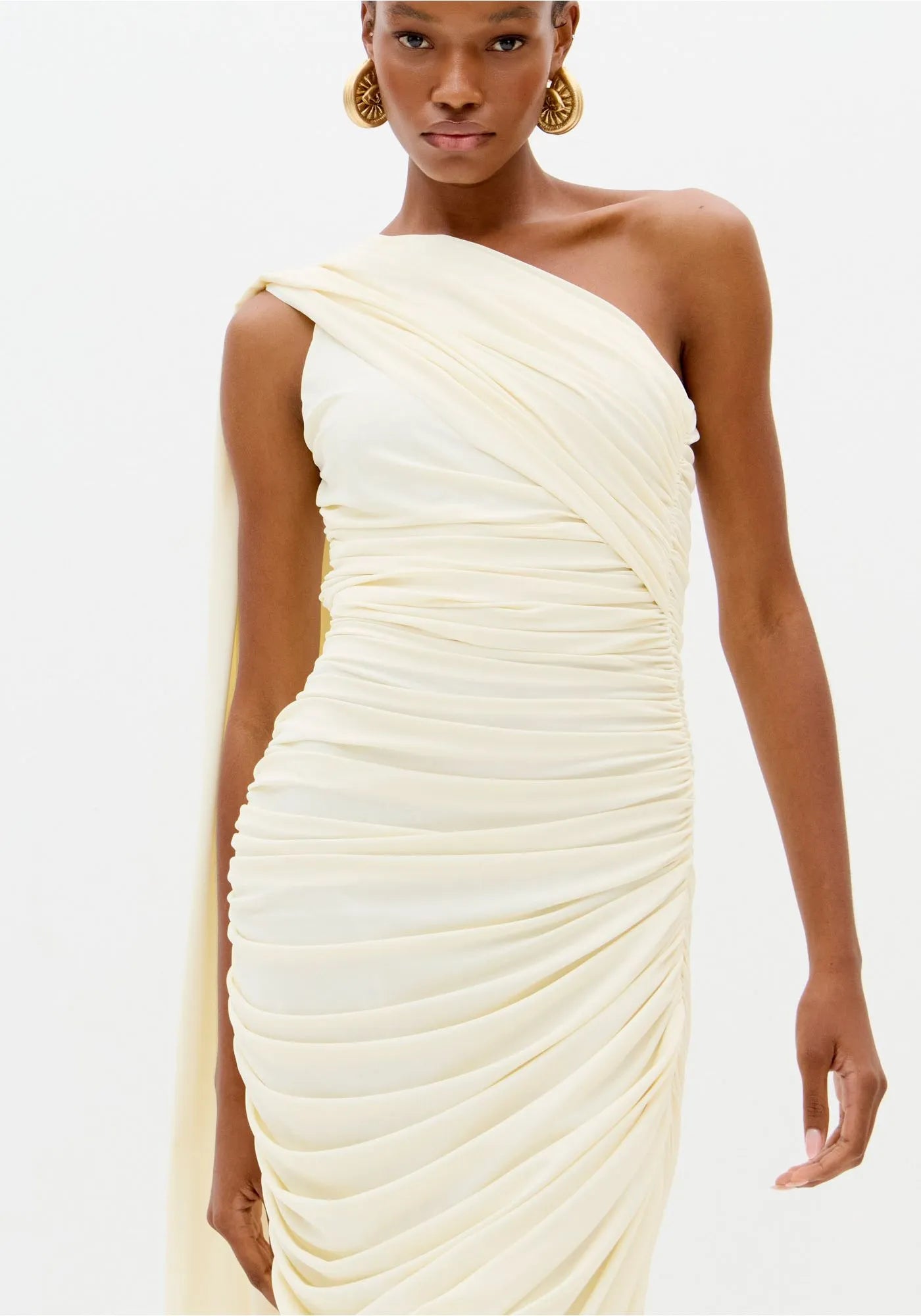 LP ASYMMETRIC ONE SHOULDER DRESS - RED