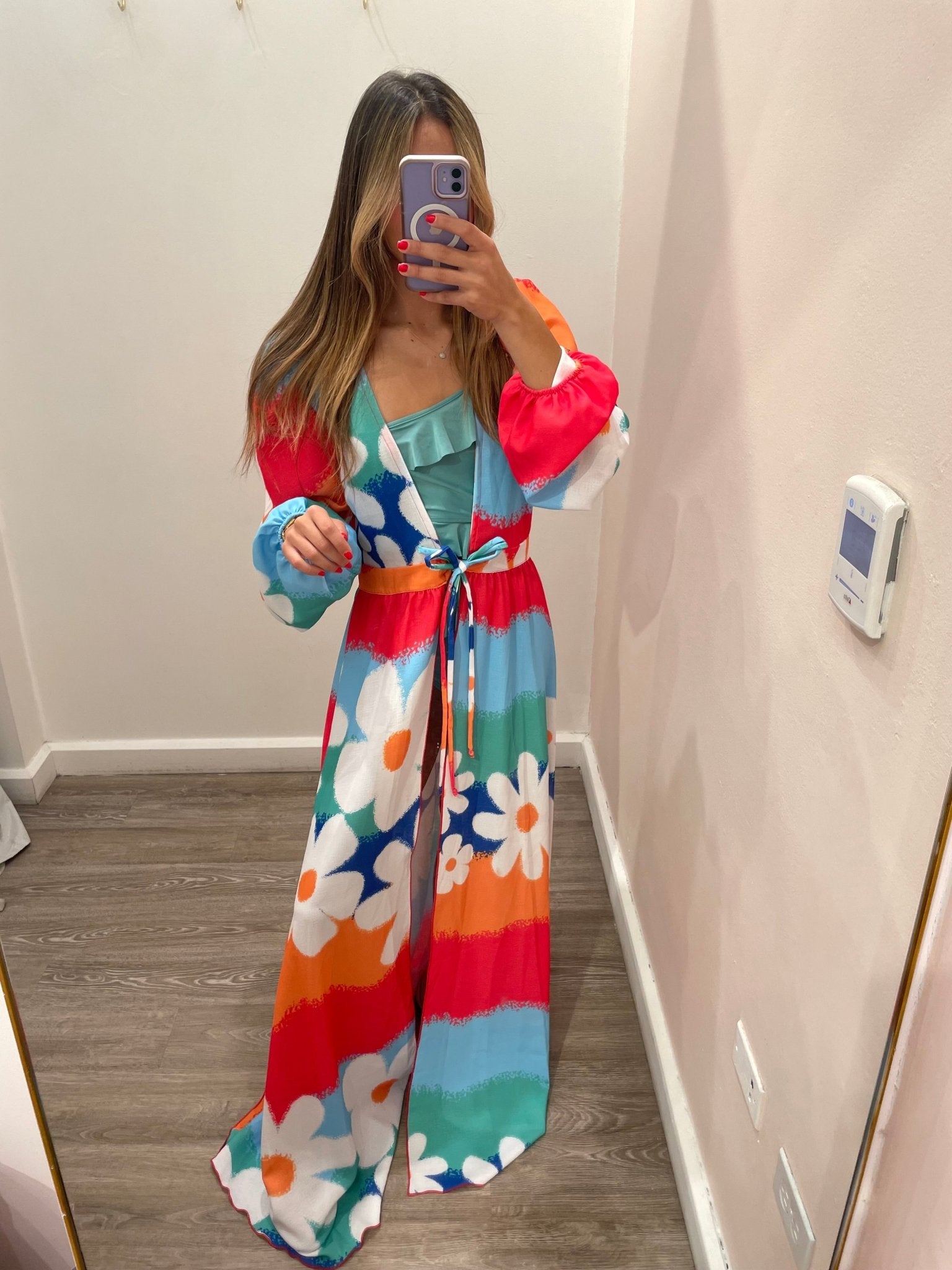COLORFUL FLOWER COVER UP