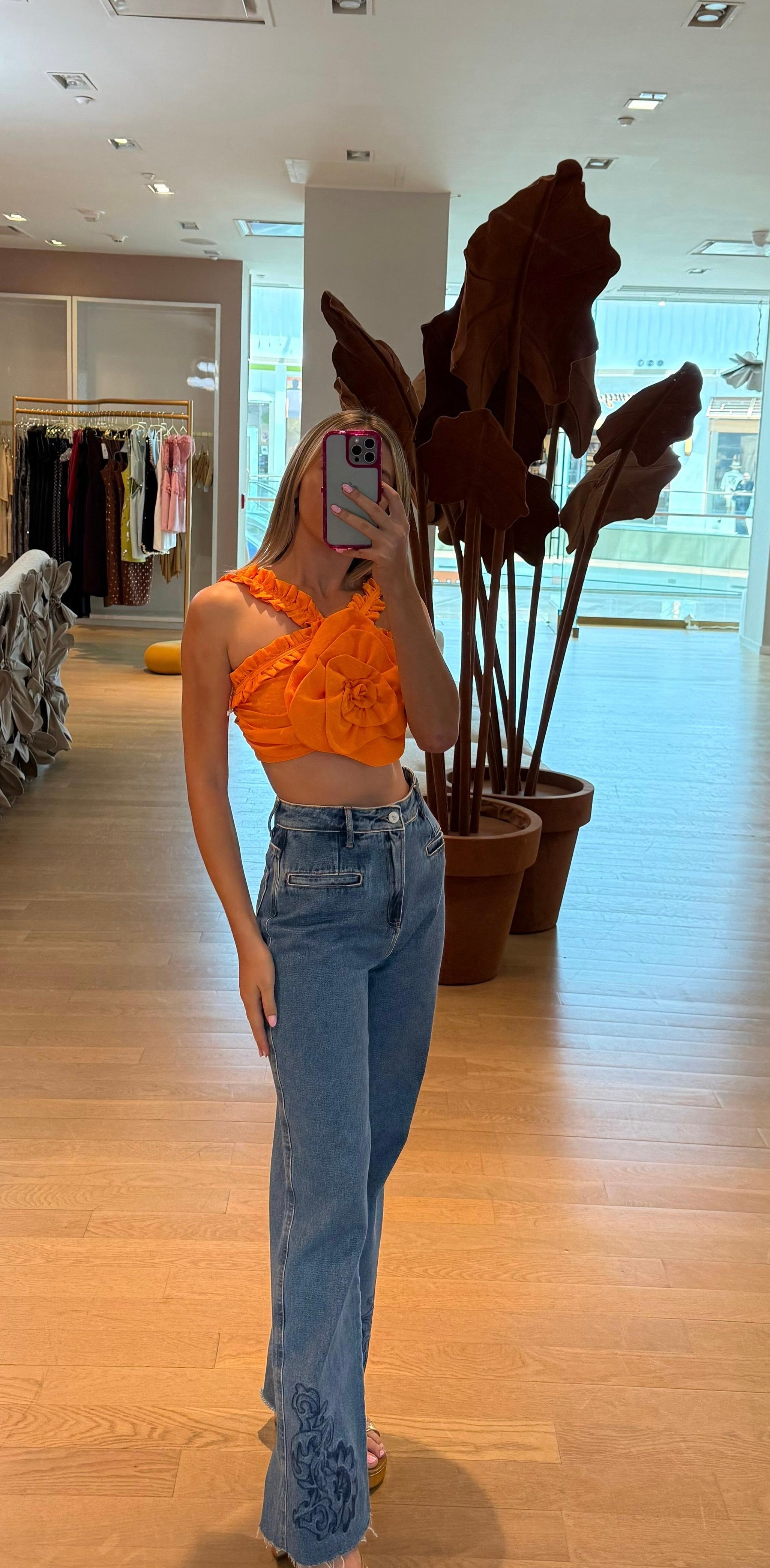 AMAR ORANGE FLOWER TOP