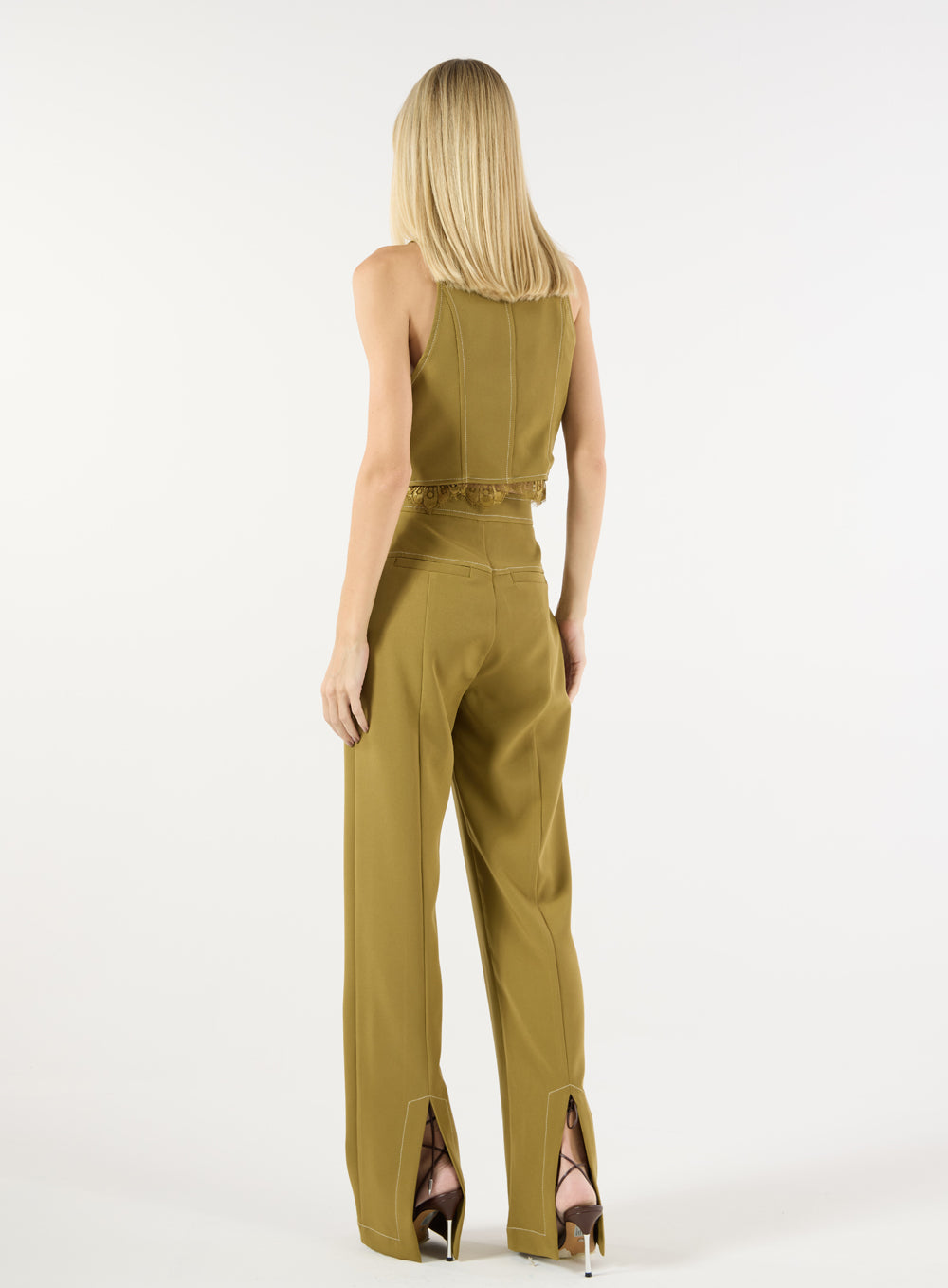 SK CREPE WITH LACE DETAIL SET