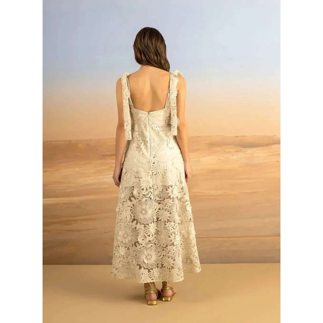 MIDI 3D RENDA DRESS