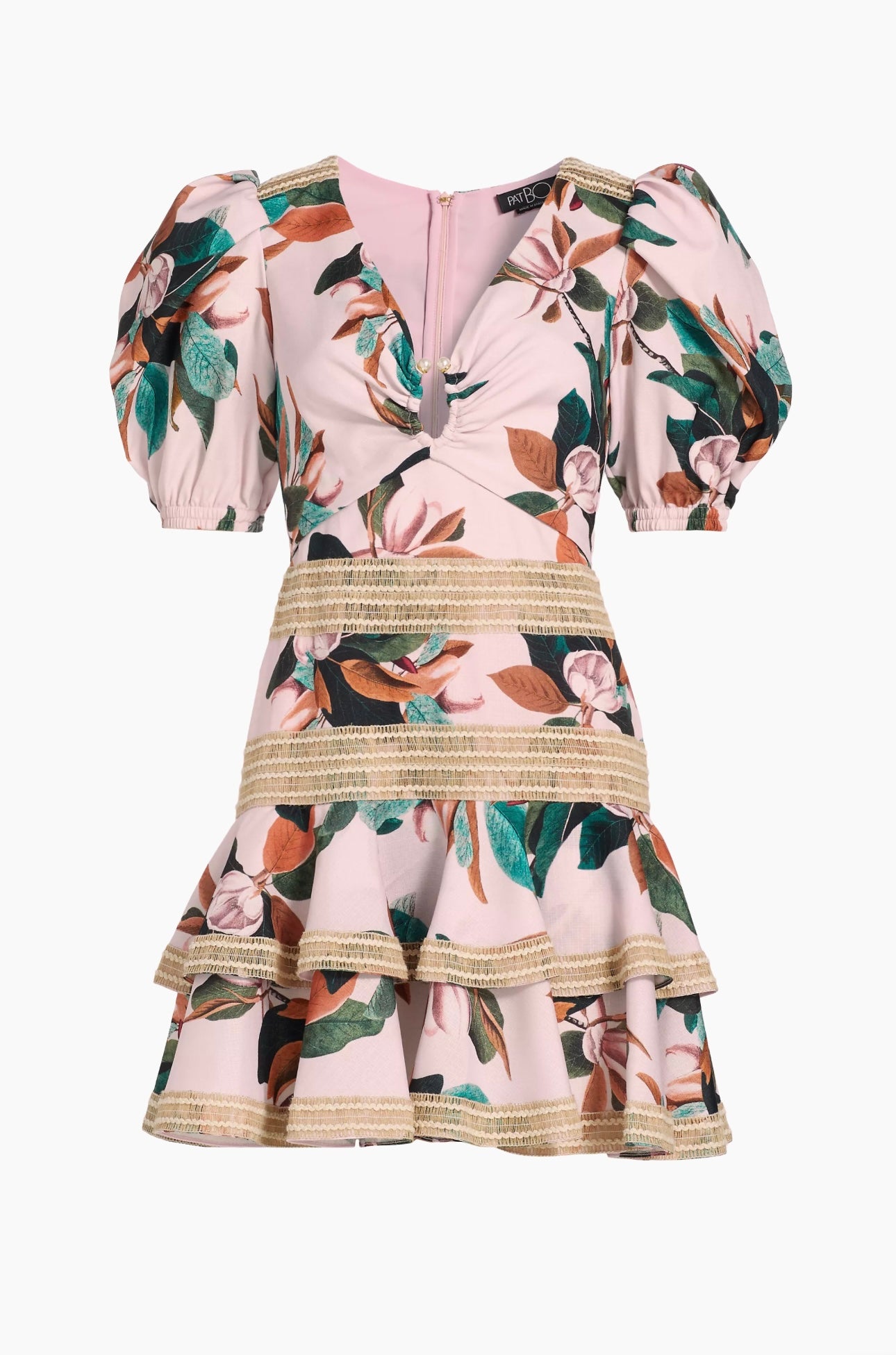 PT FLORAL PUFF SLEEVE SHORT DRESS