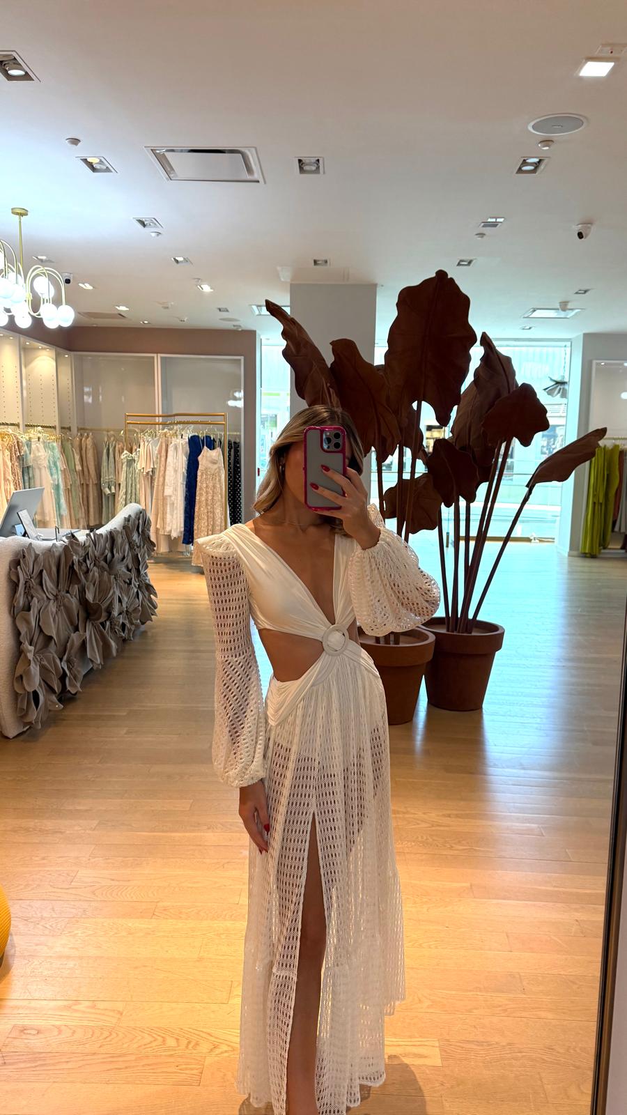 PB WHITE CUT OUT DRESS