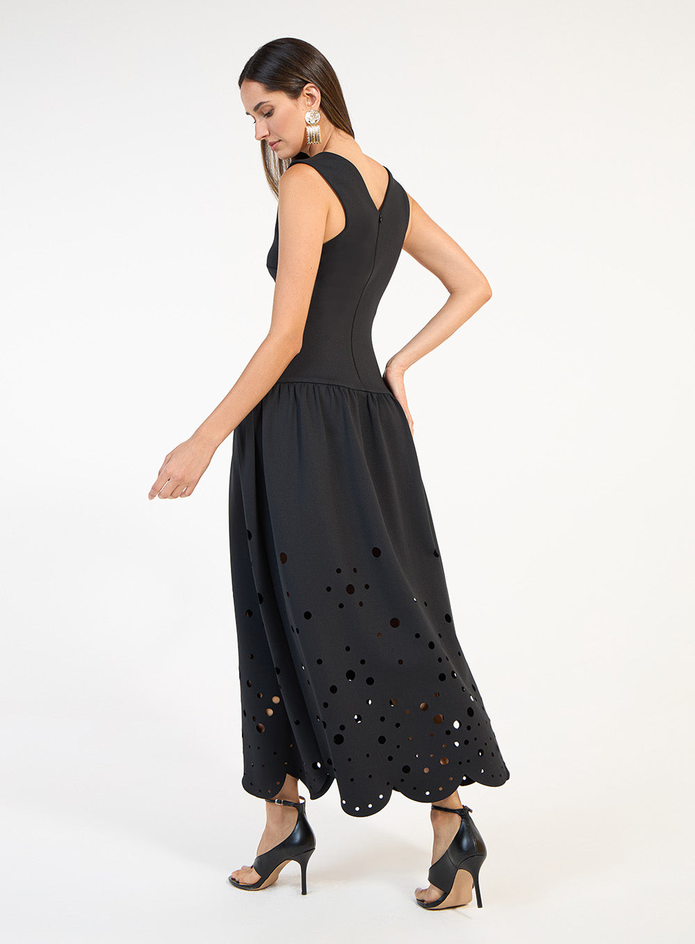 SK LASER BOTTOM BLACK DRESS