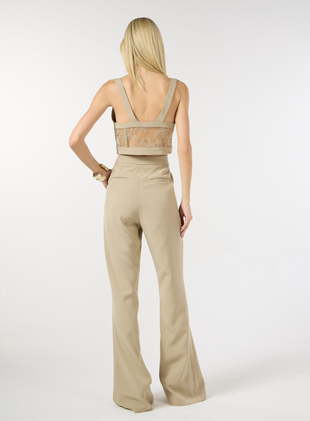 SK CREPE TOP AND FLARE PANTS