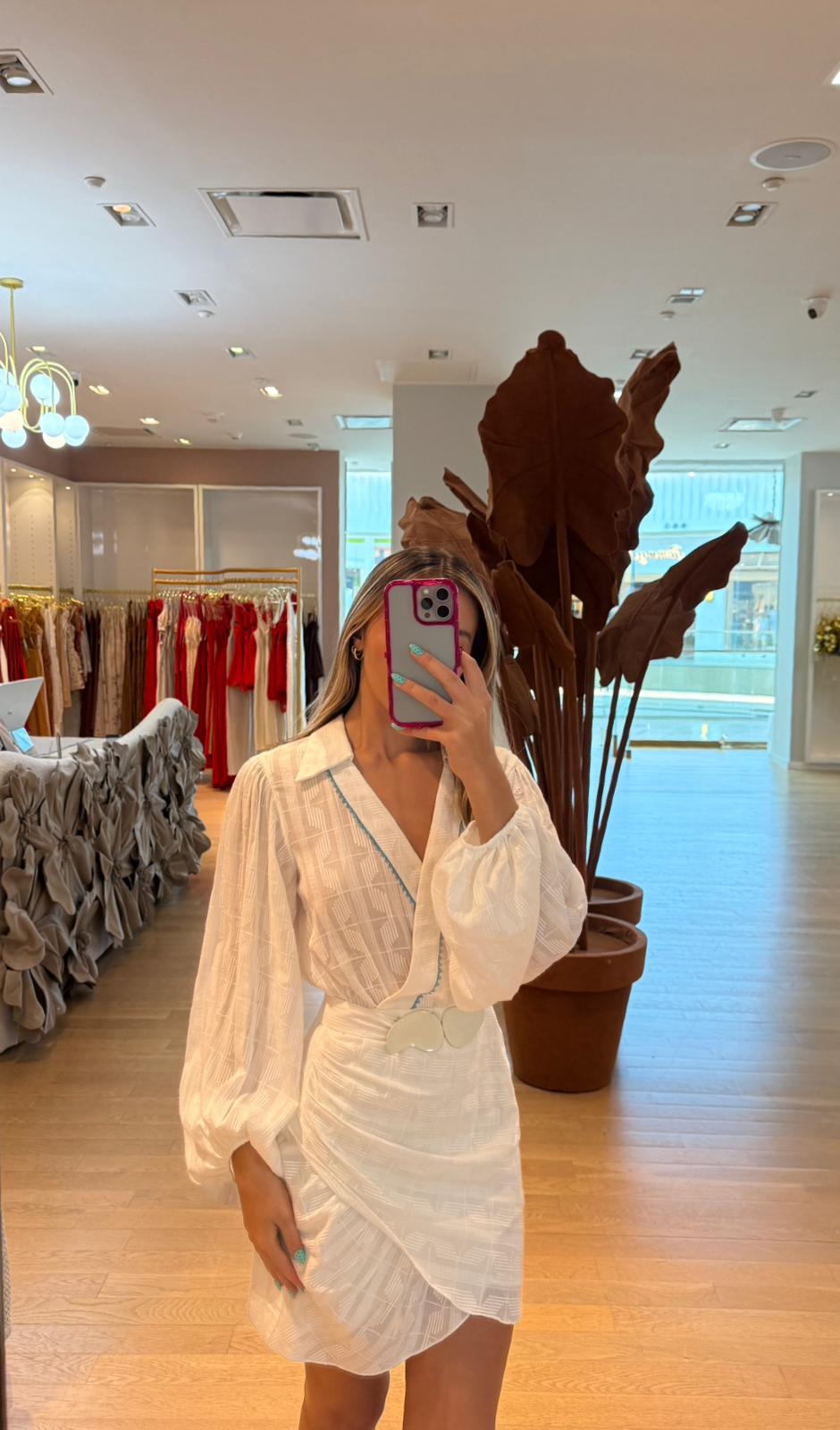 TD WHITE COTTON DRESS