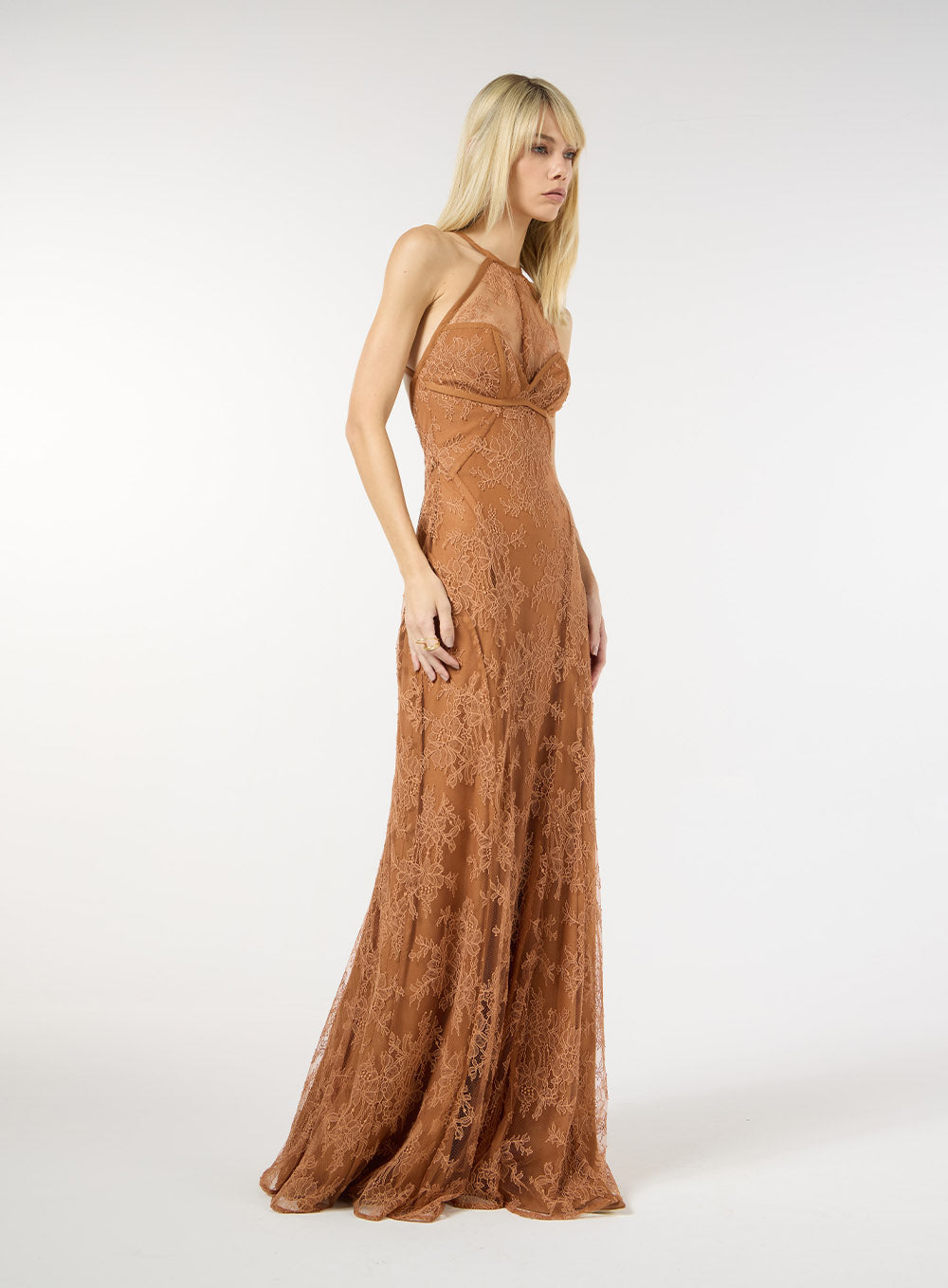 SK LACE LONG DRESS