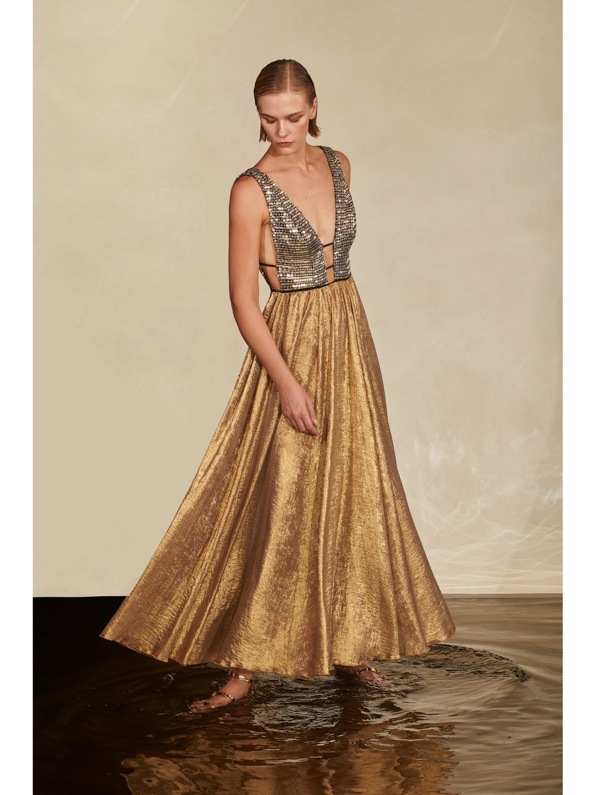 LN LONG SILK DRESS