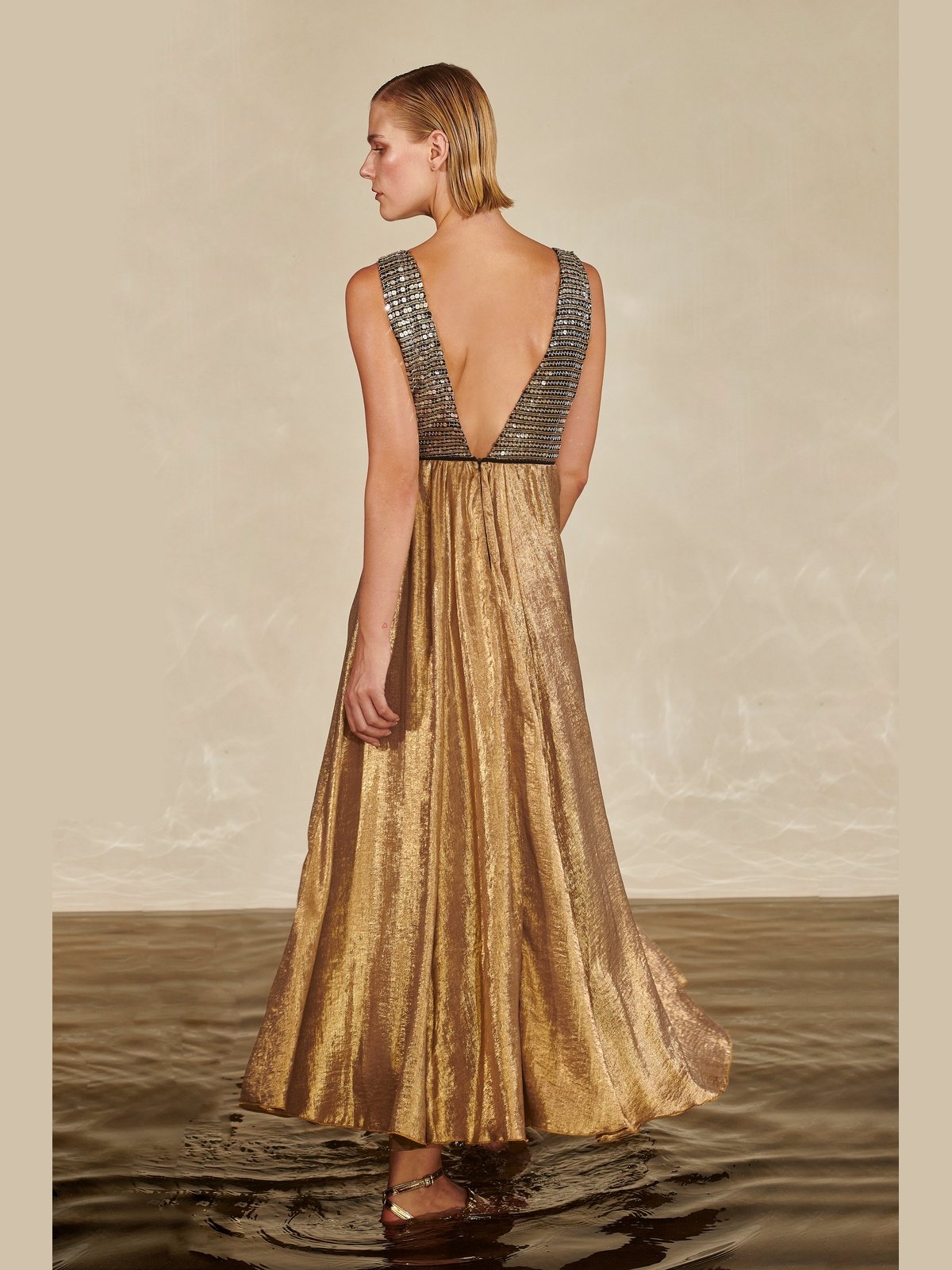 LN LONG SILK DRESS