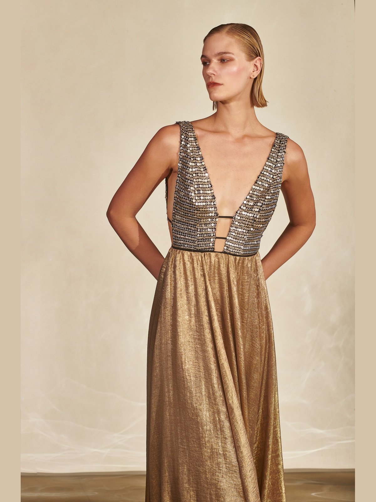 LN LONG SILK DRESS
