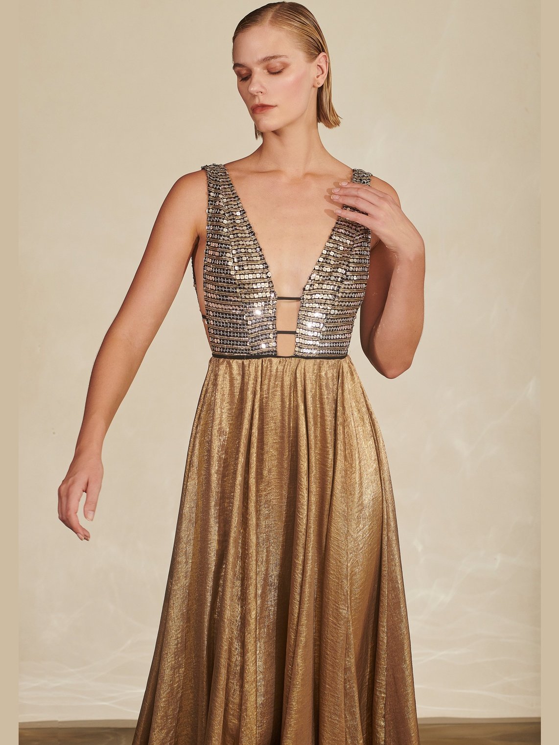 LN LONG SILK DRESS