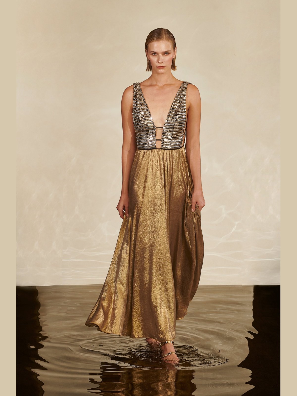 LN LONG SILK DRESS