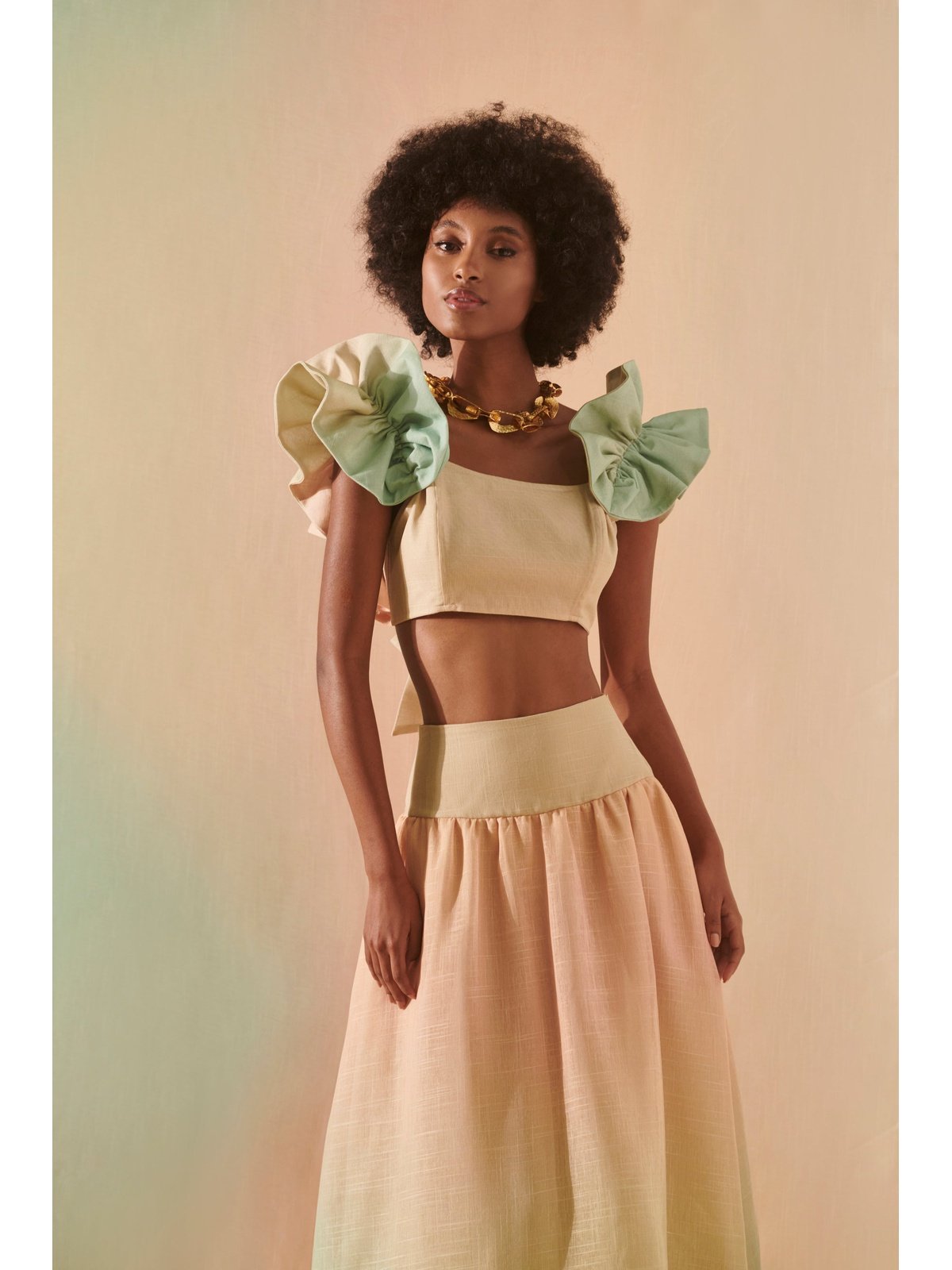 LN Degrade Linen Two Piece Set
