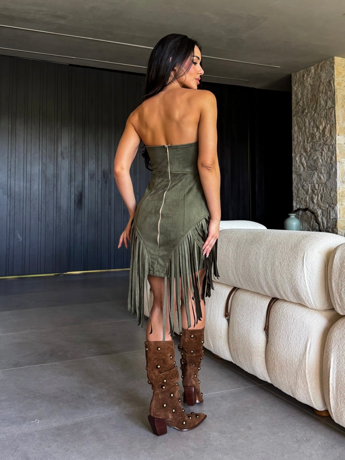 NASH OLIVE DRESS