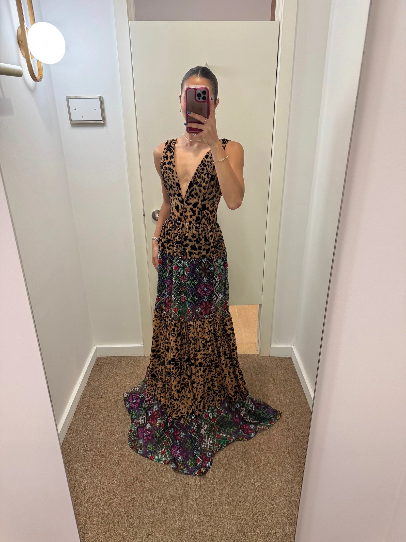 SCLUB LEOPARD PRINT DRESS