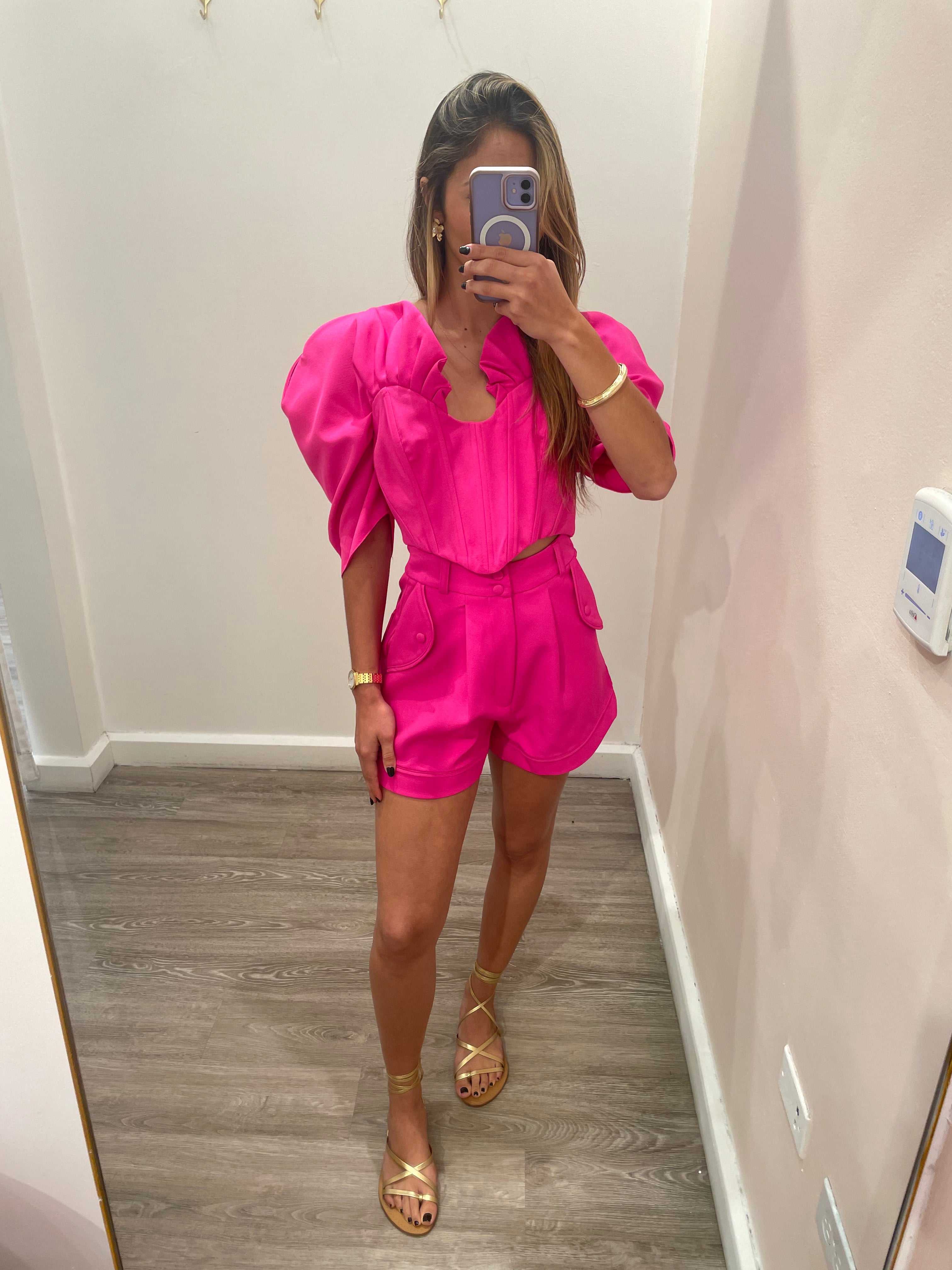 AMAR TAILORED PINK SHORT