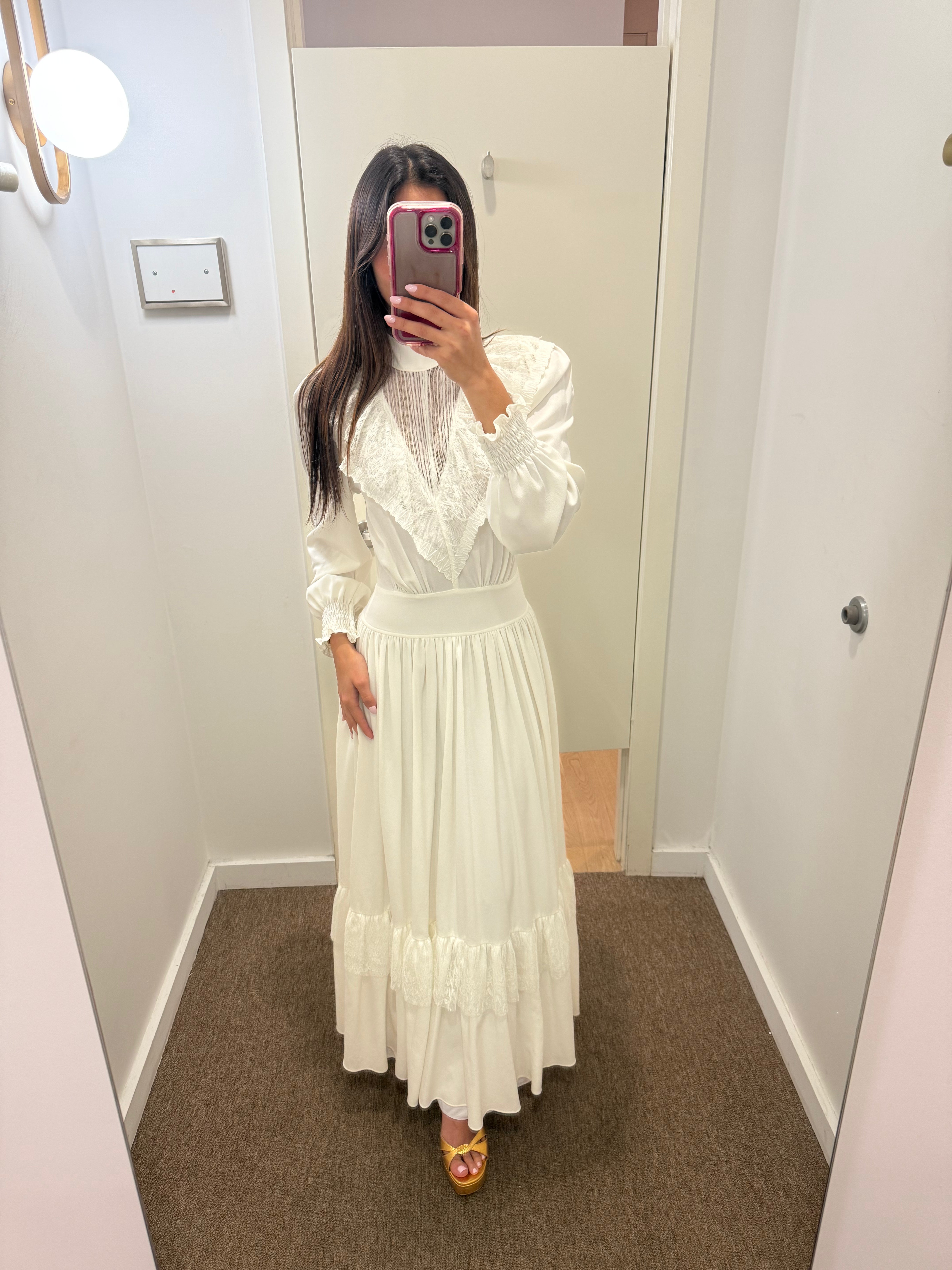 ELLIE LONG SLEEVE WHITE DRESS