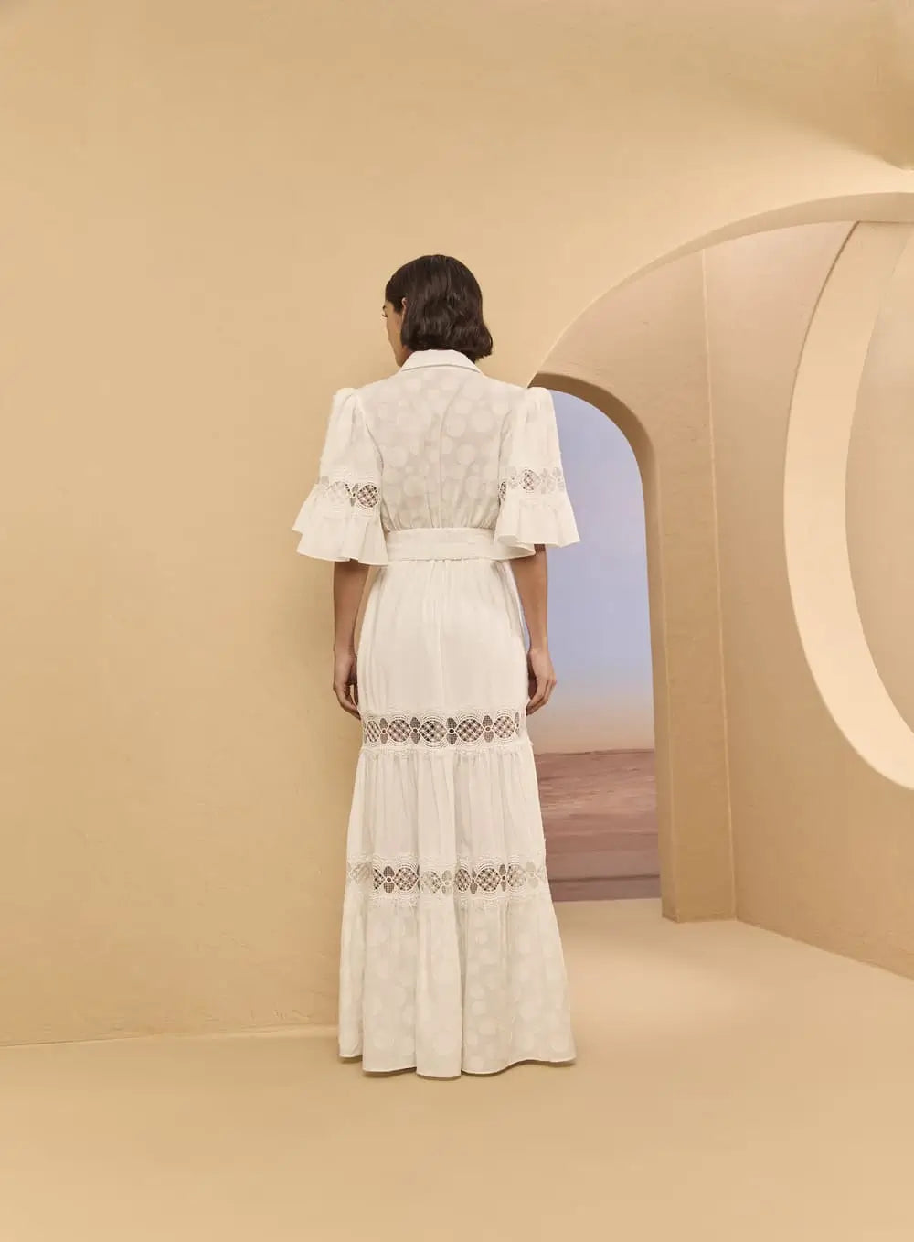 PATCHWORK BELTED DRESS