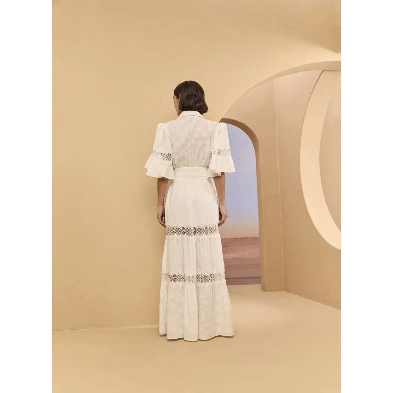 PATCHWORK BELTED DRESS