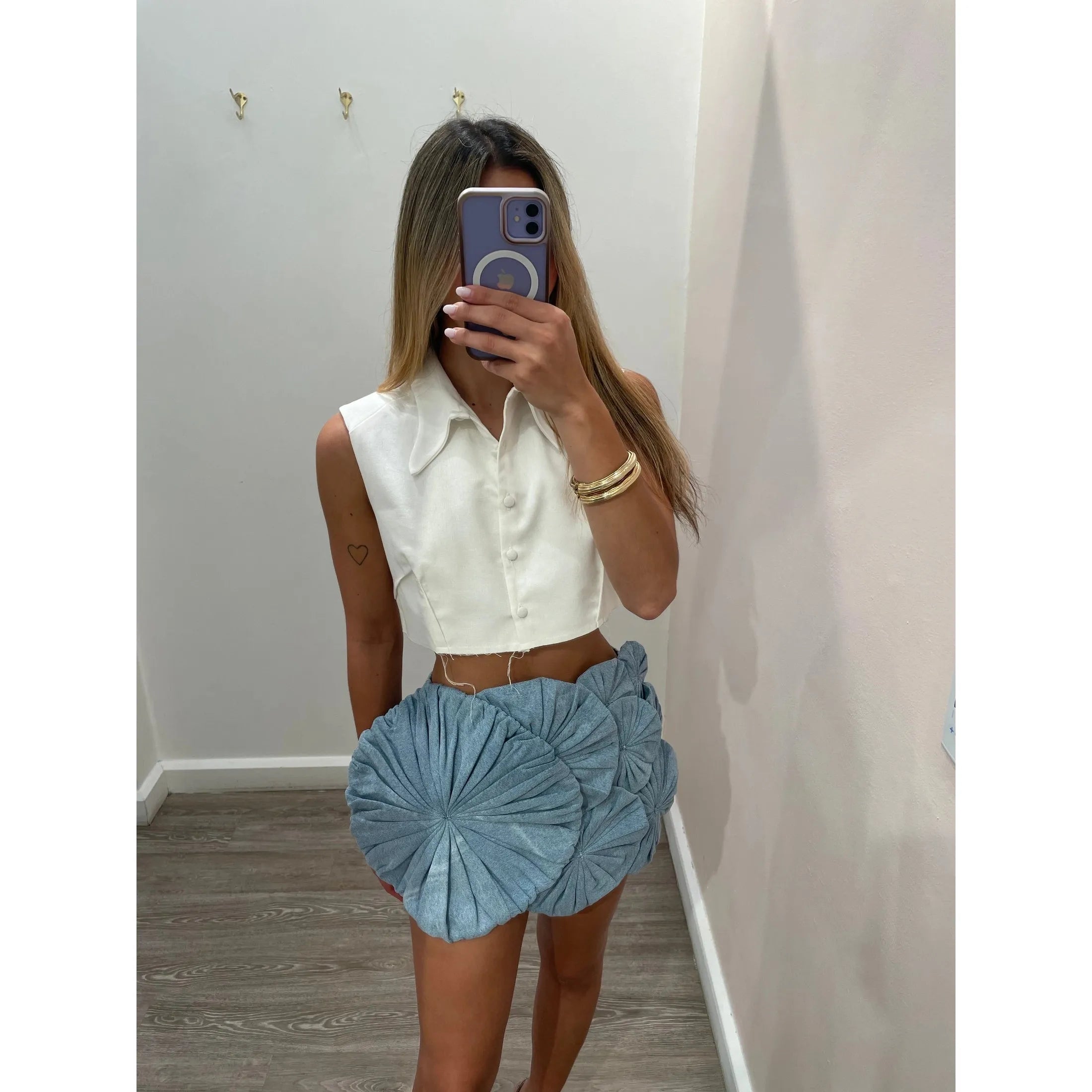 HL CUSTOM FLOWERS SKIRT