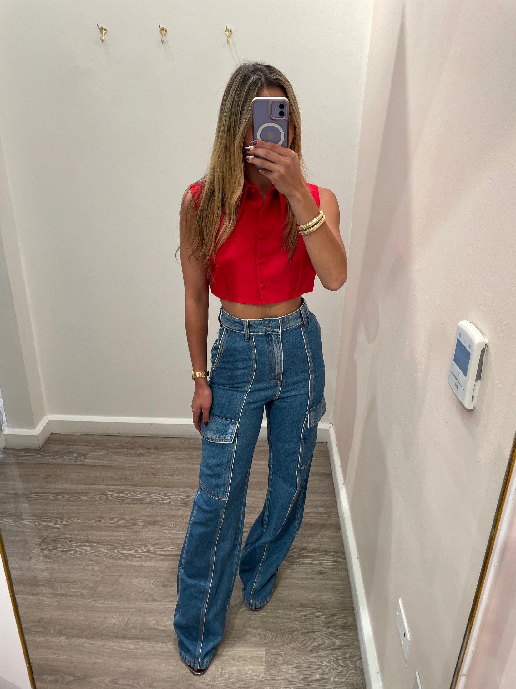 AMAR WIDE LEG CARGO JEANS