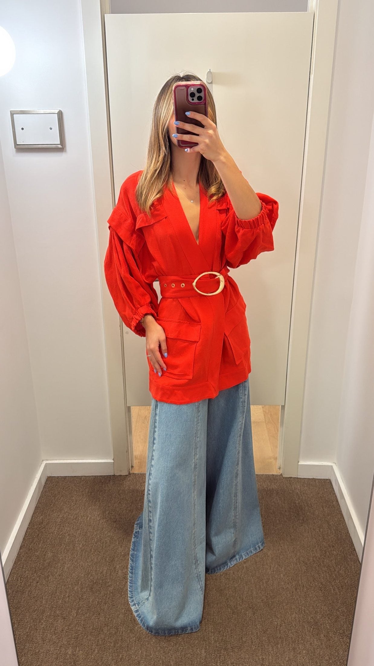 TD ORANGE LONG SLEEVE TOP