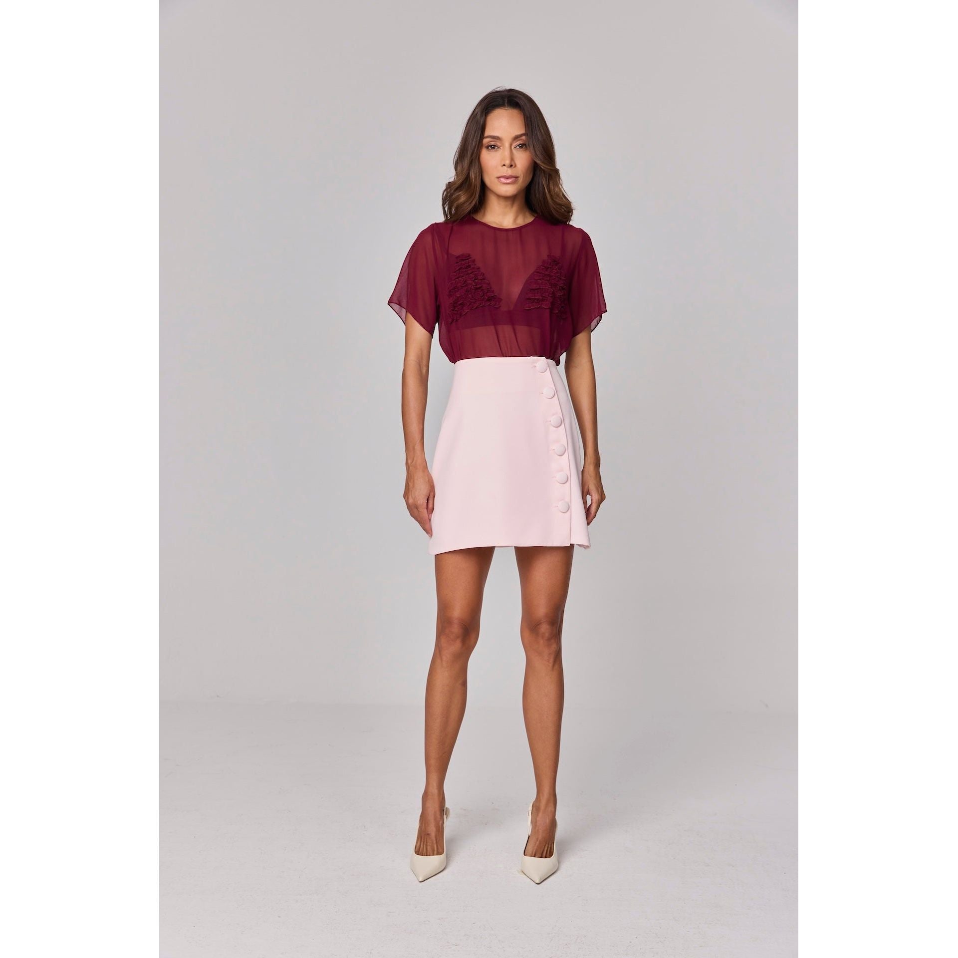 HL IFIGENIA SHORT SKIRT - PINK