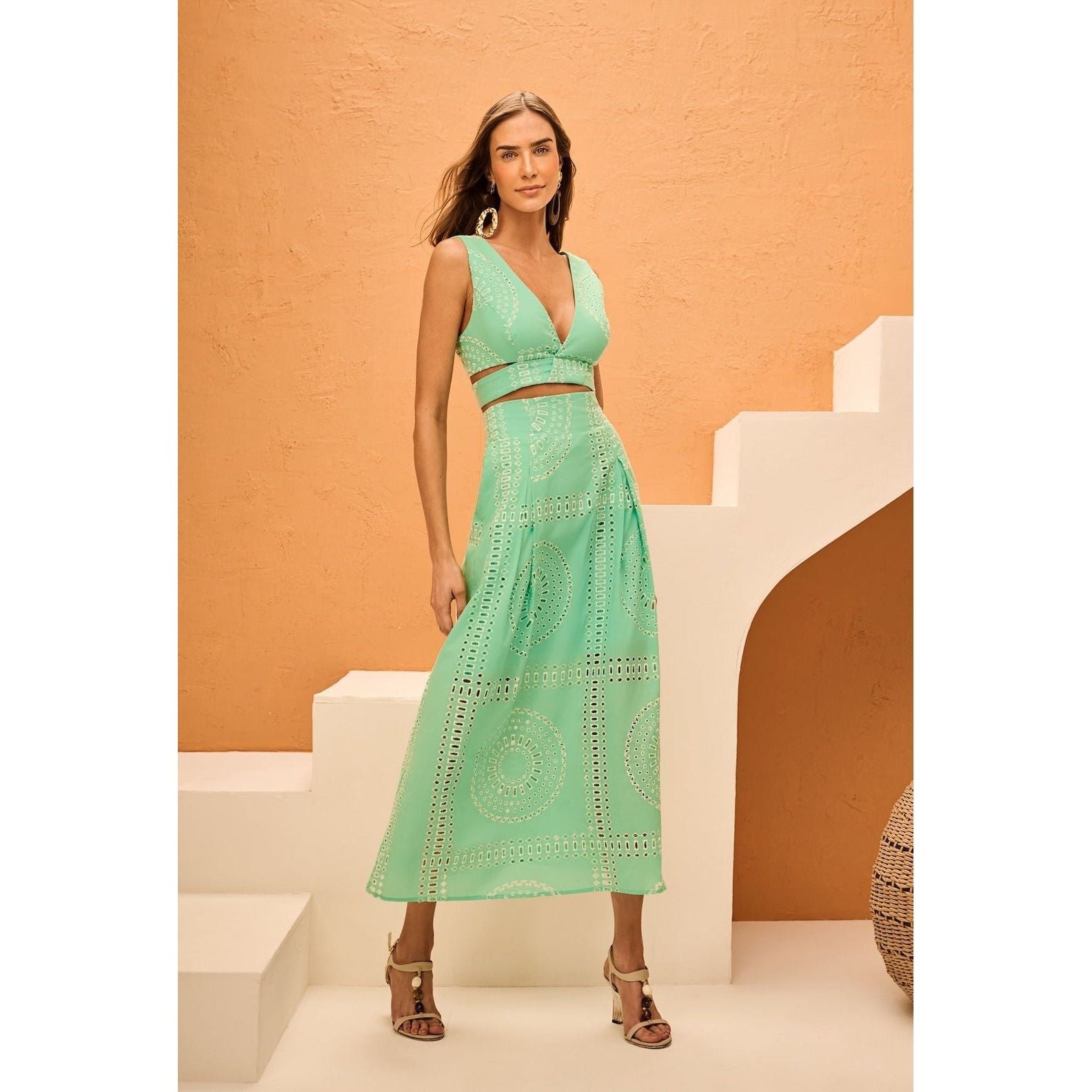 SK LACE TOP AND SKIRT SET