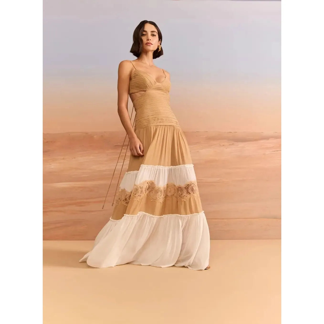 BICOLOR RENDA DRESS