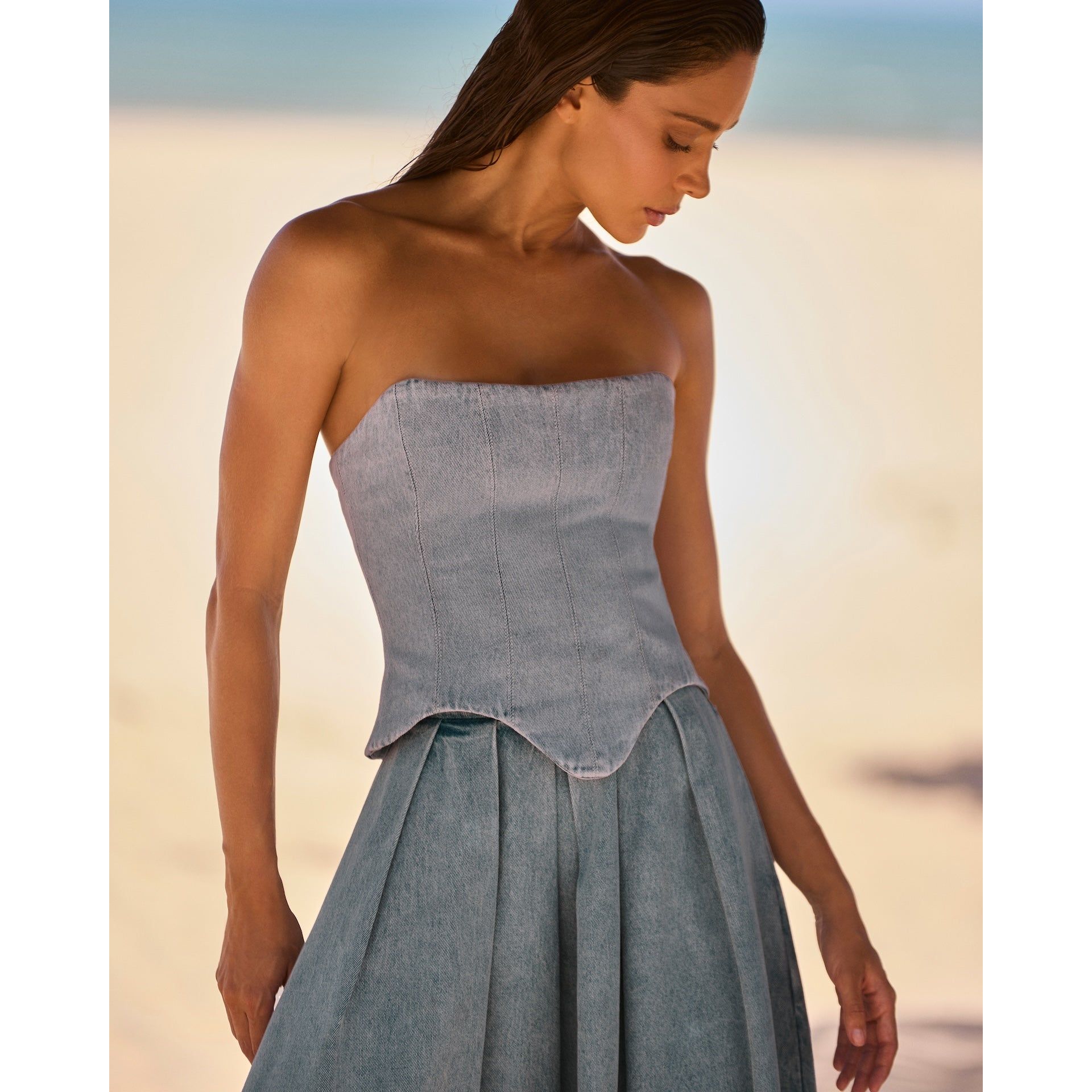 HL RECORTES JEANS CORSET