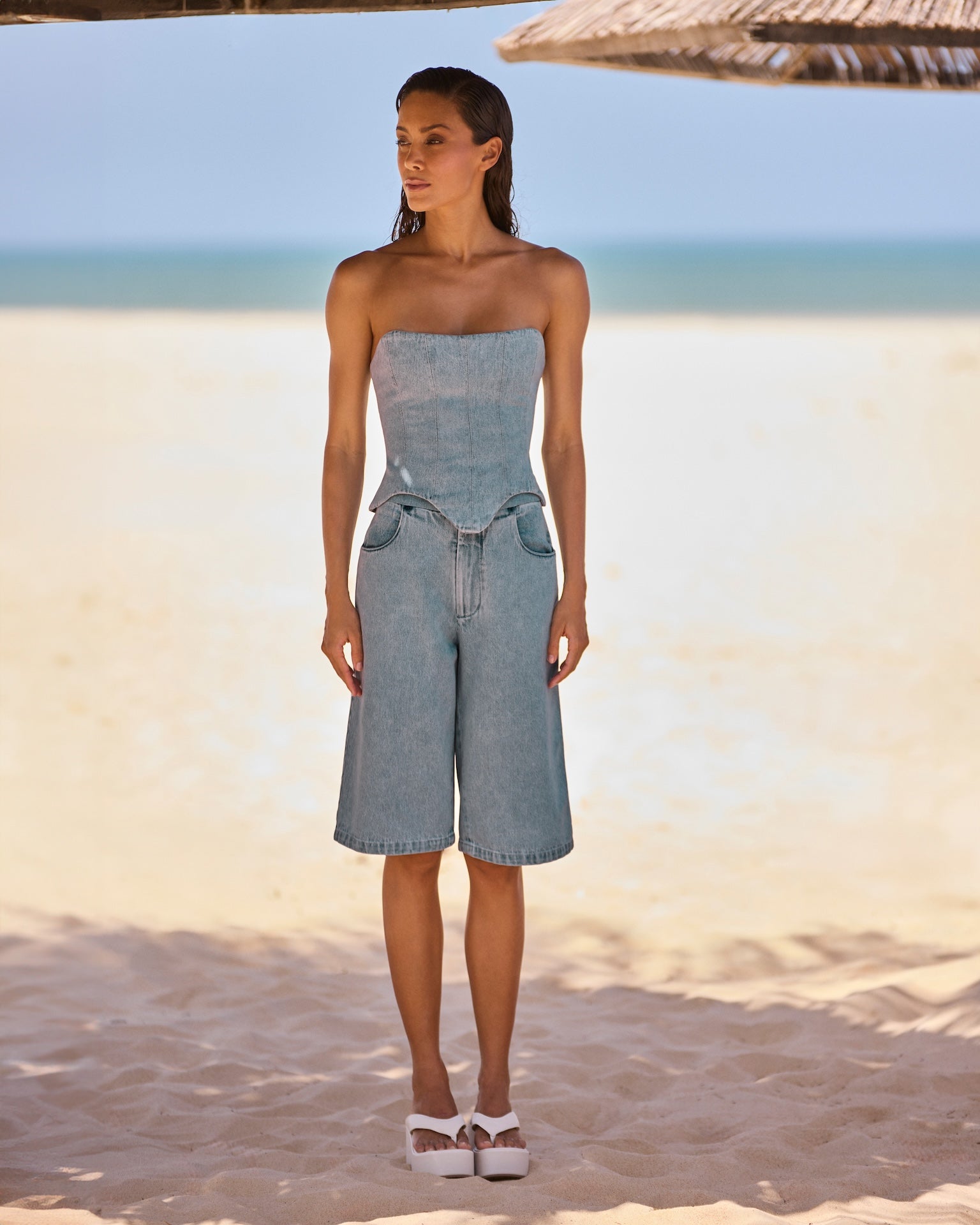 HL RECORTES JEANS CORSET