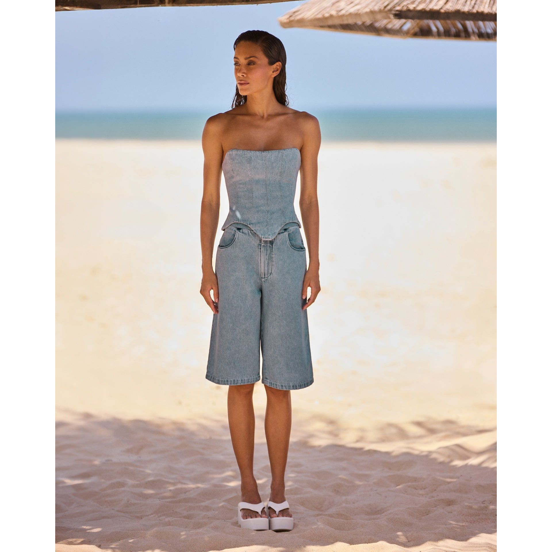 HL RECORTES JEANS CORSET
