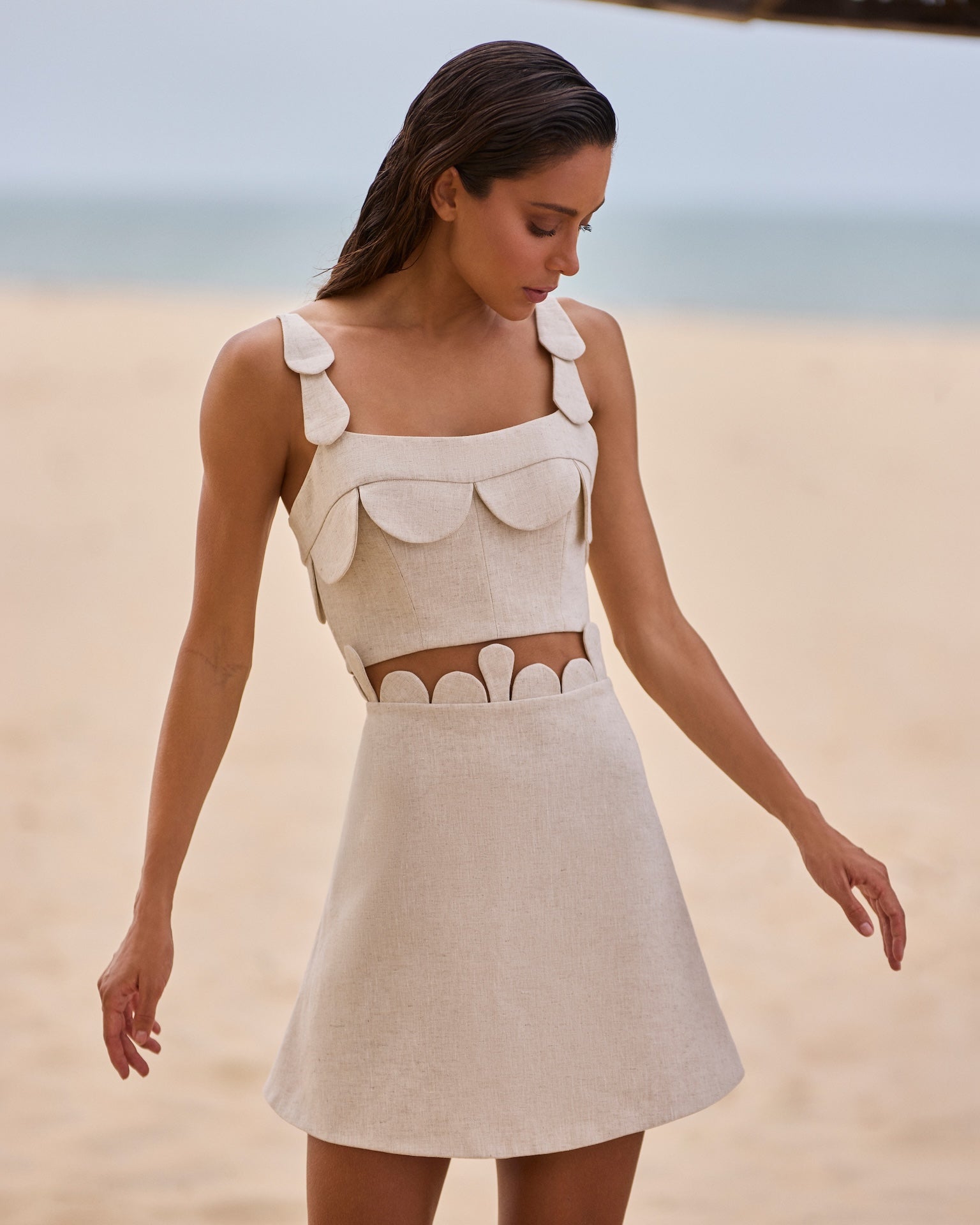 HL A GOTAS SKIRT NATURAL