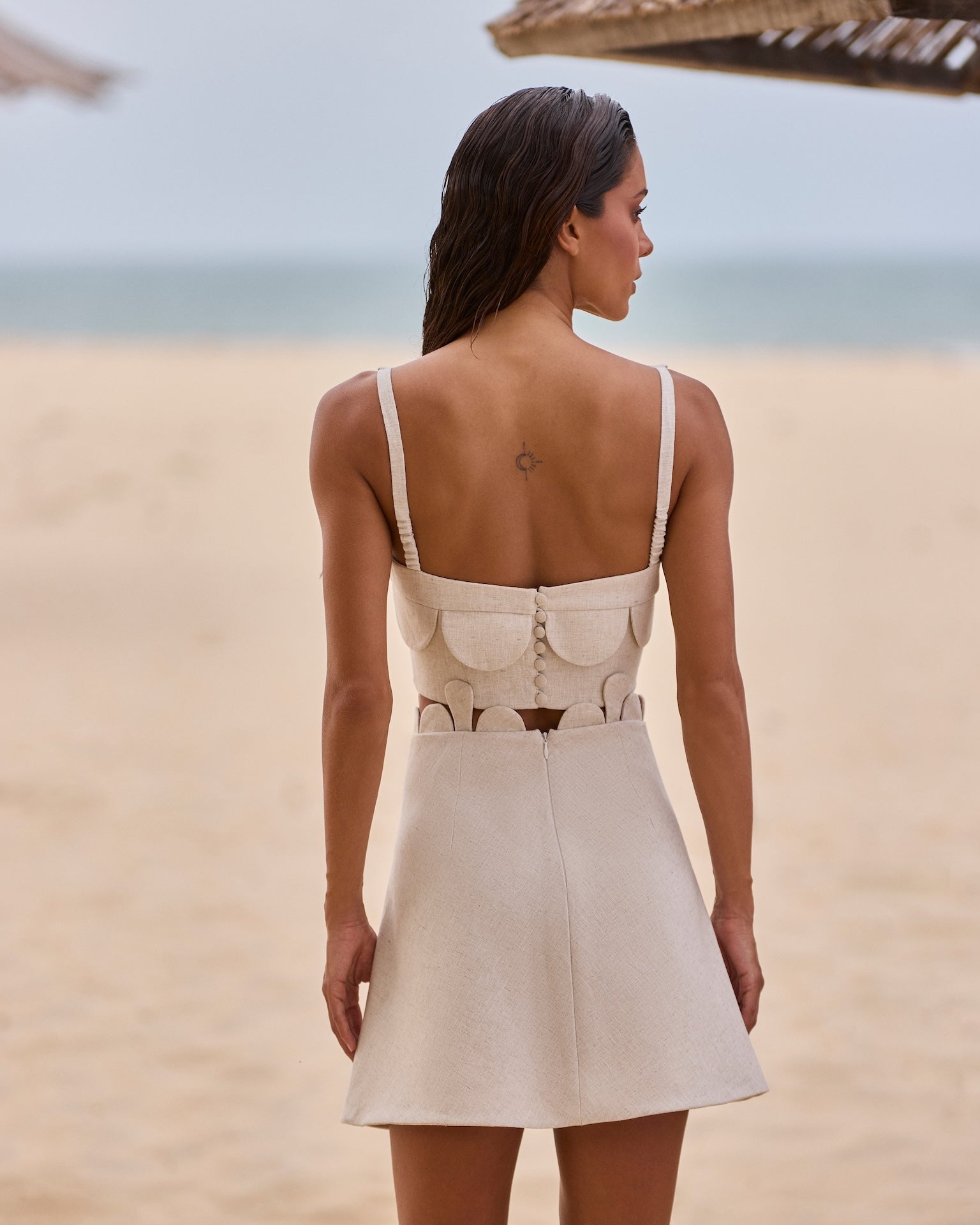 HL A GOTAS SKIRT NATURAL