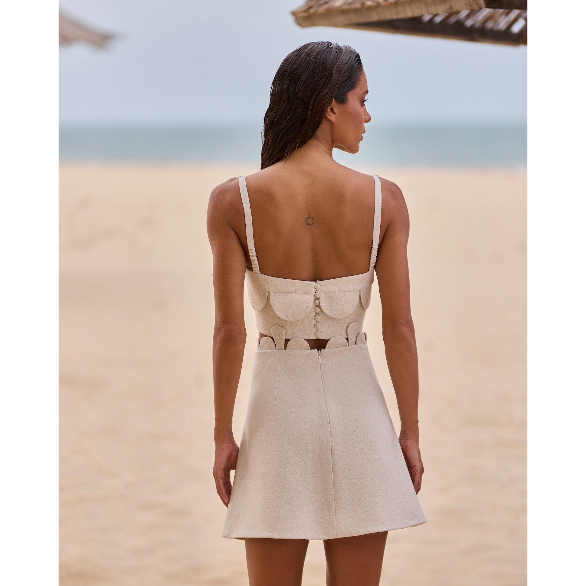 HL A GOTAS SKIRT NATURAL