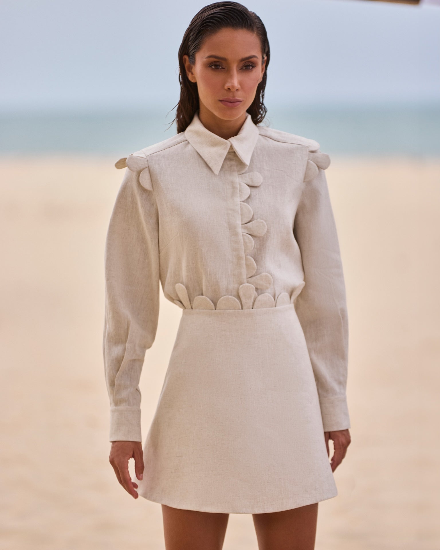 HL A GOTAS SKIRT NATURAL