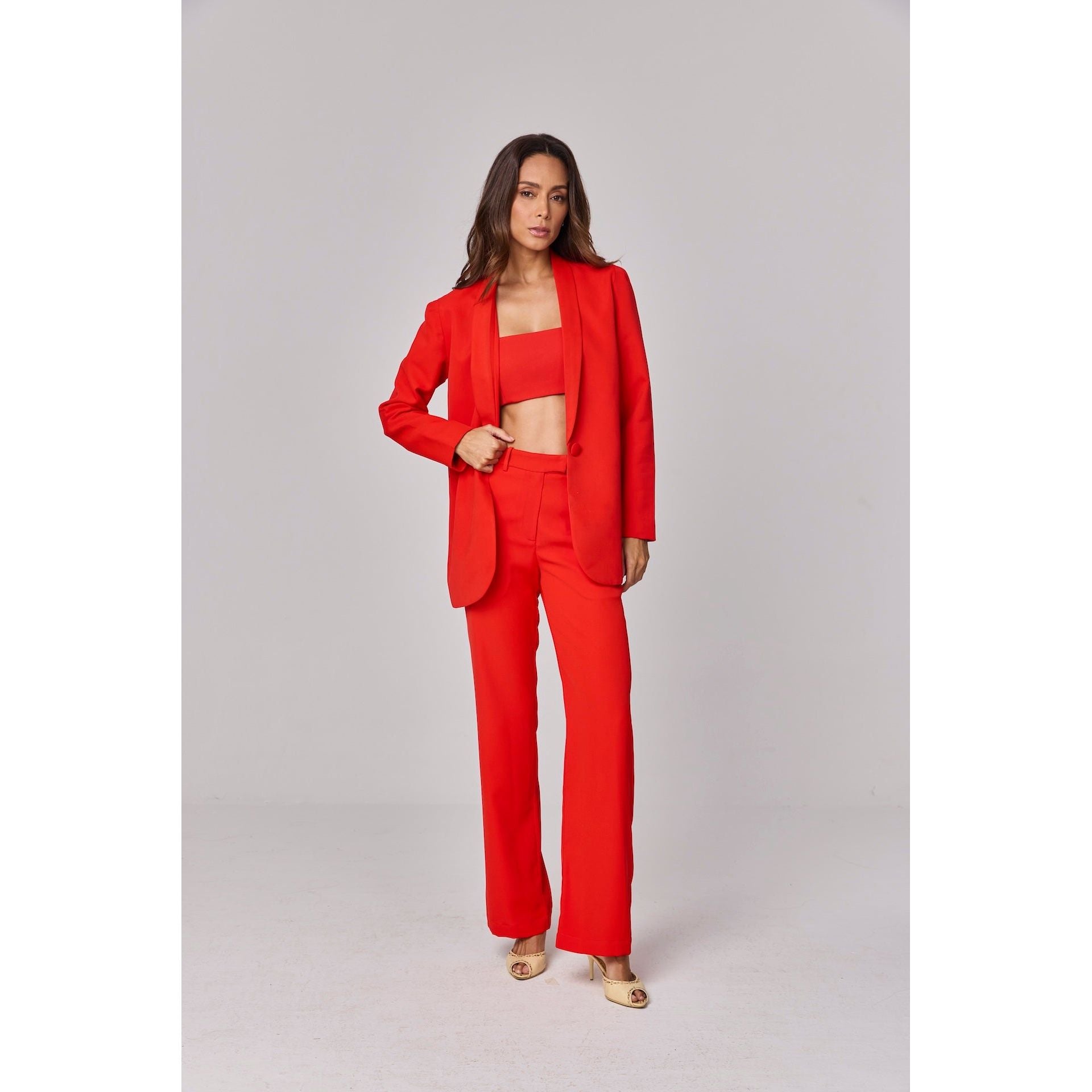 HL STRAIGHT LEG PANTS - RED