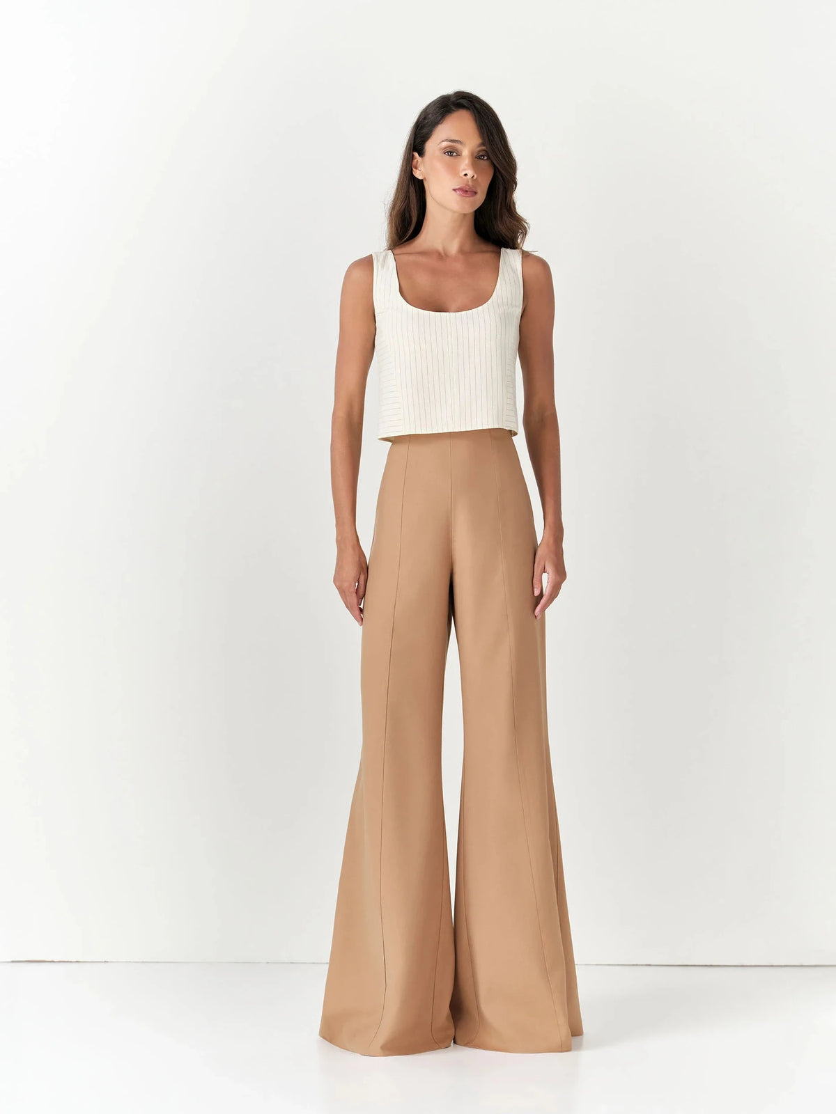 HL FLARE PANTS - BEIGE