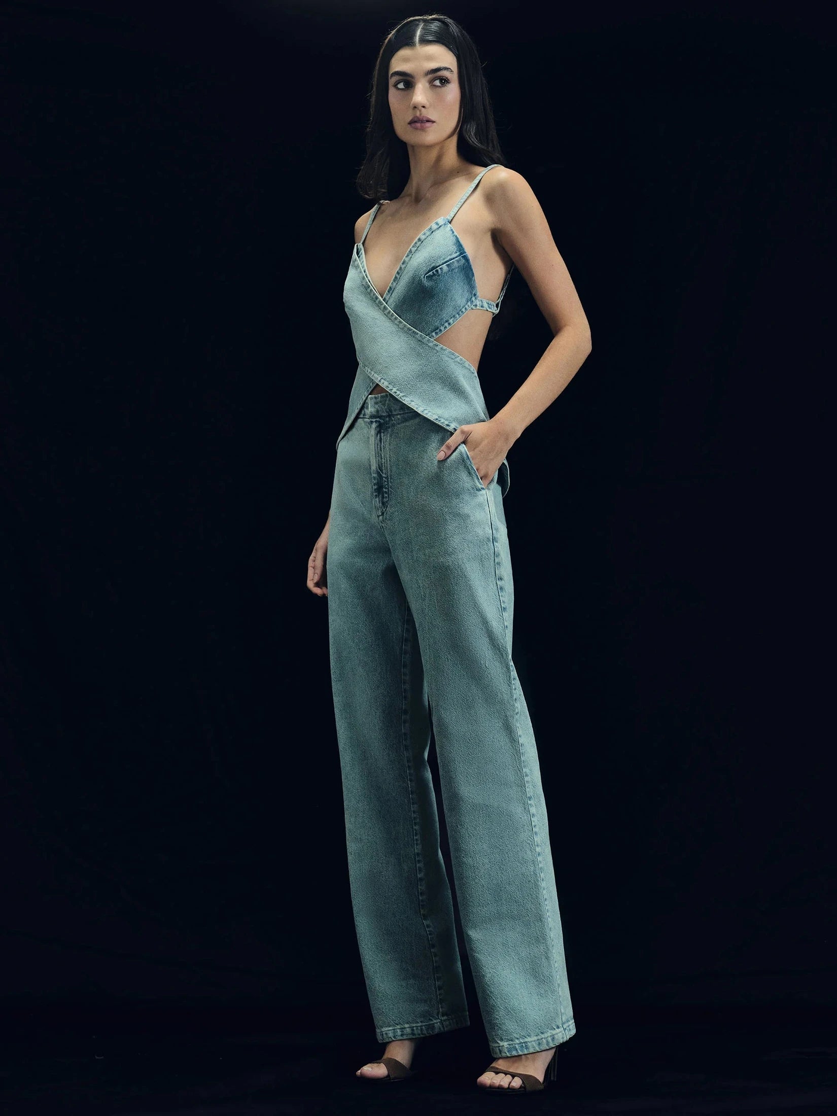 HL PONTE BLOUSE - JEAN