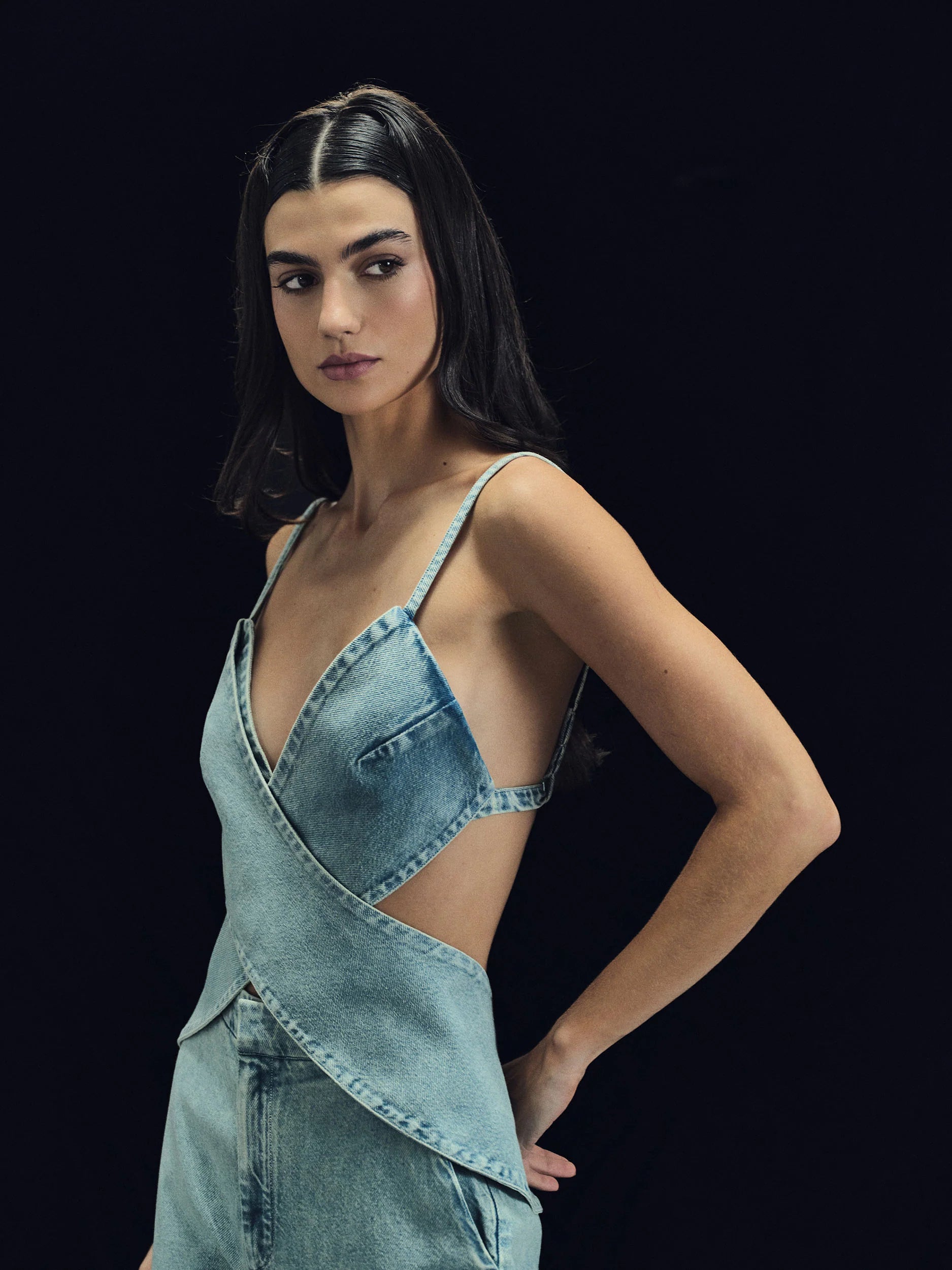 HL PONTE BLOUSE - JEAN