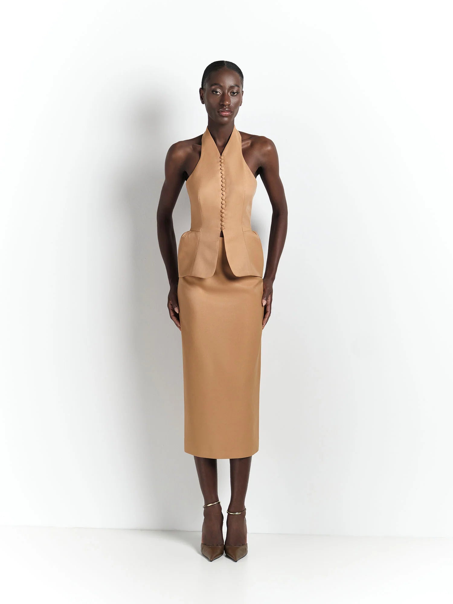 HL SILHOUETTE TOP - BEIGE