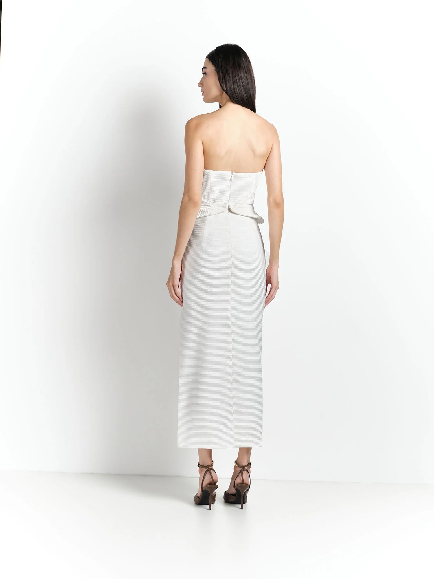 HL PONTES MIDI DRESS - WHITE